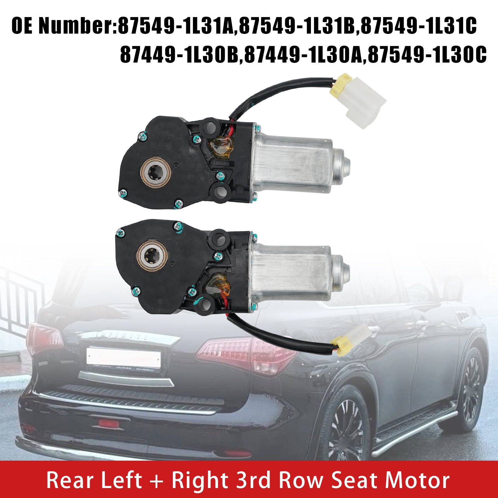 Moteur Siège 3E Rang Arrière Gauche+Droit 87449-1L30B Pour Infiniti QX56 11-2017