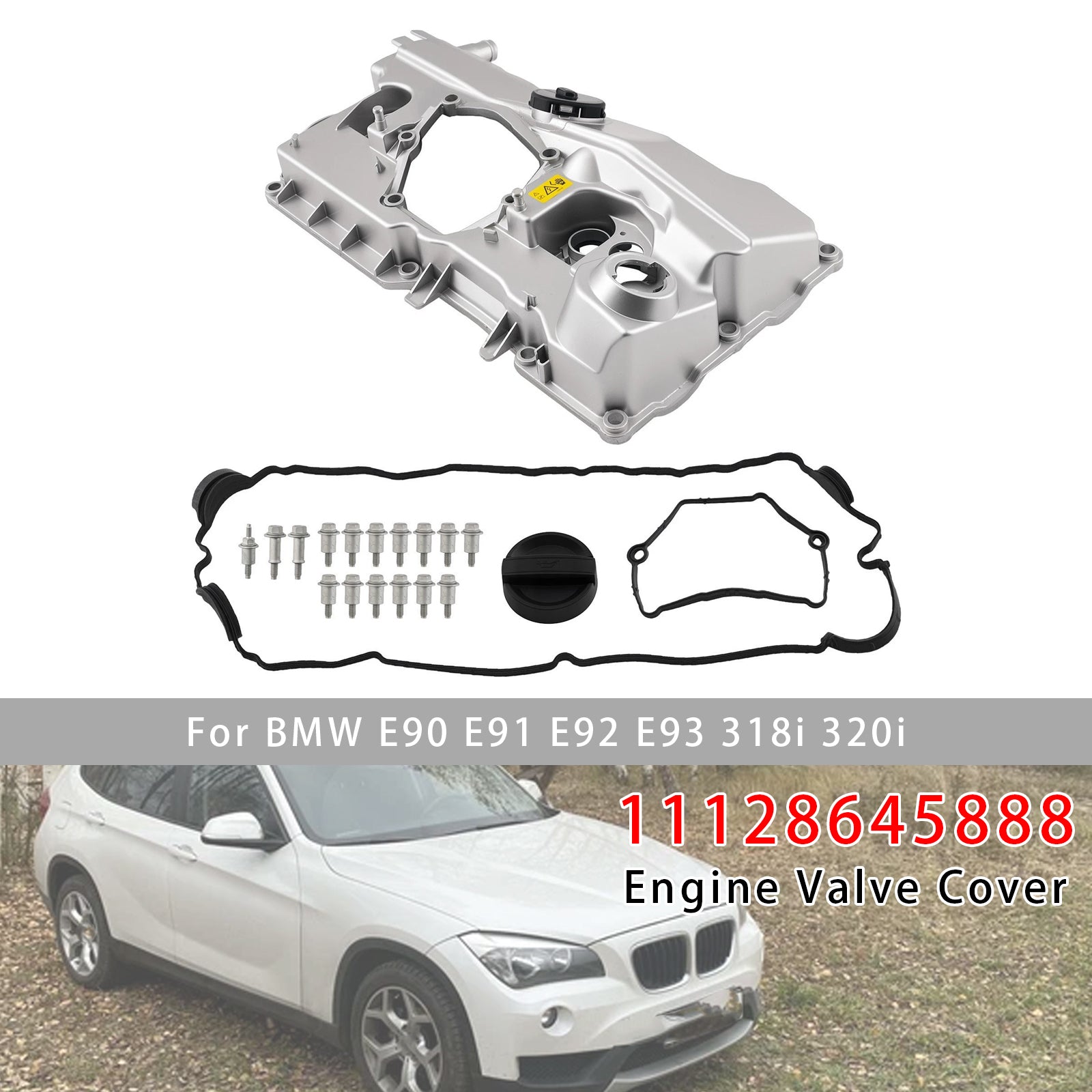 Cache Culbuteur Moteur Avec Joint 11128645888 Pour BMW N46 N46N E91 318i 320i
