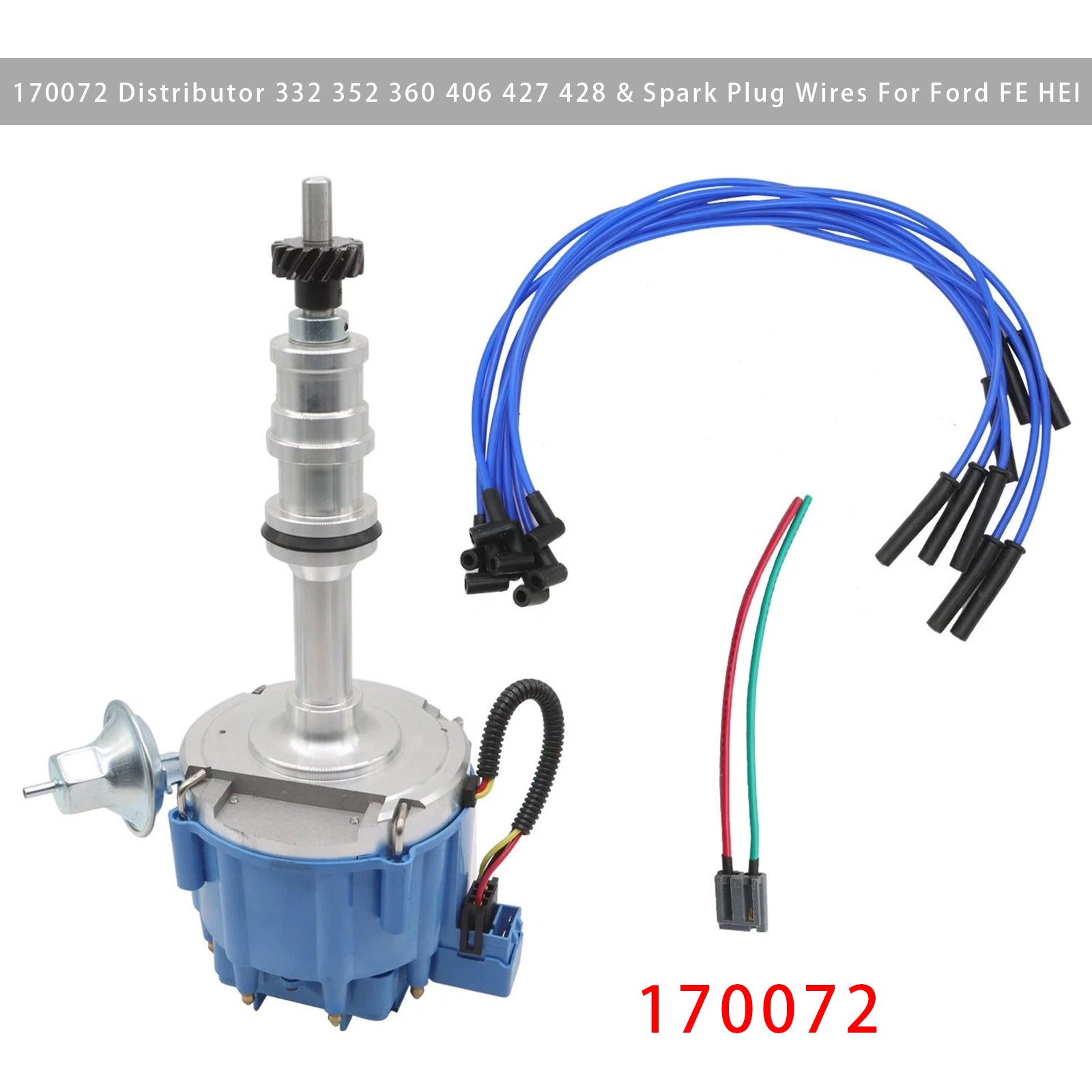 170072 Distributeur 332 352 360 406 427 428 & Fils De Bougie Pour Ford FE HEI