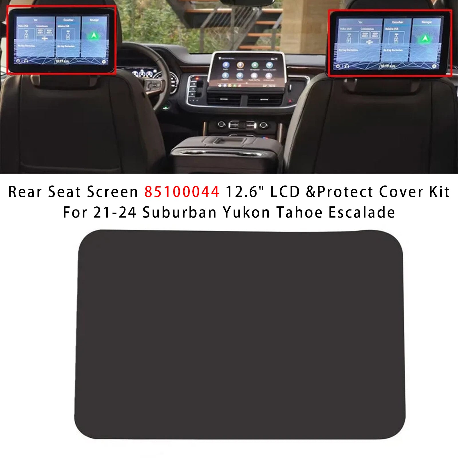 Écran De Siège Arrière 85100044 12.6" LCD & Protection Pour 21-24 Suburban Yukon