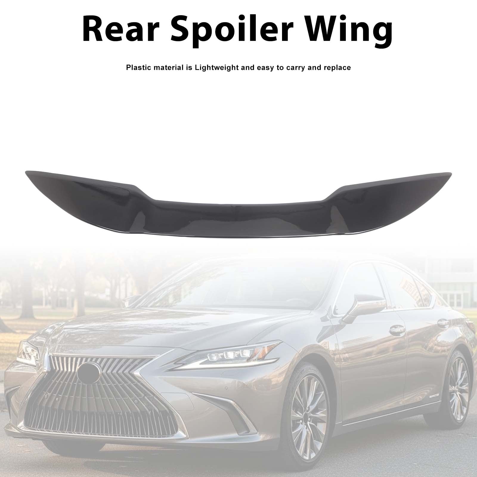 TRD Style Rear Spoiler Wing Pour Lexus ES250 300H 350 2019-2025 Gloss Black