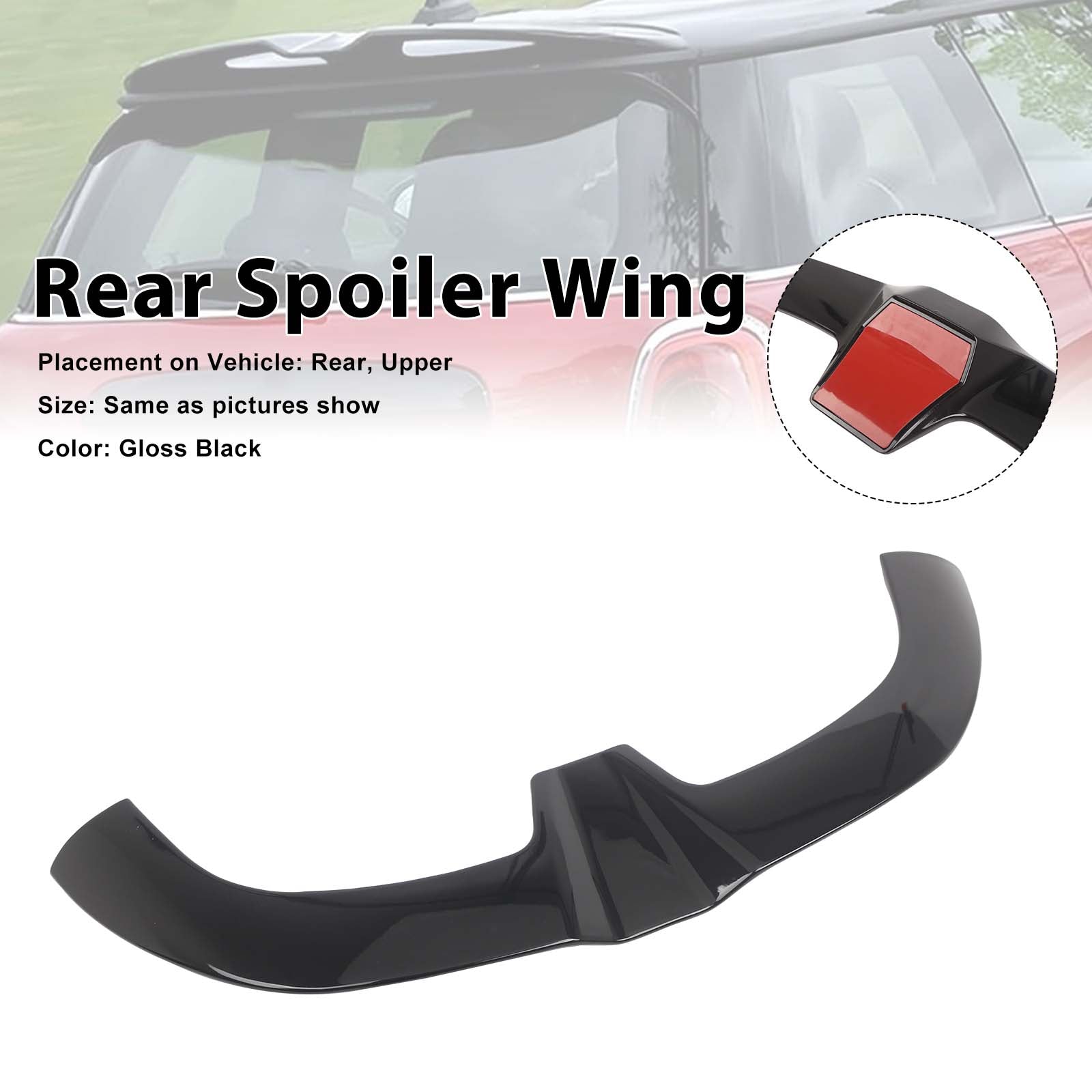 JCW Style Gloss Black Rear Roof Spoiler Wing Pour Mini Cooper F55 F56 2013-2018