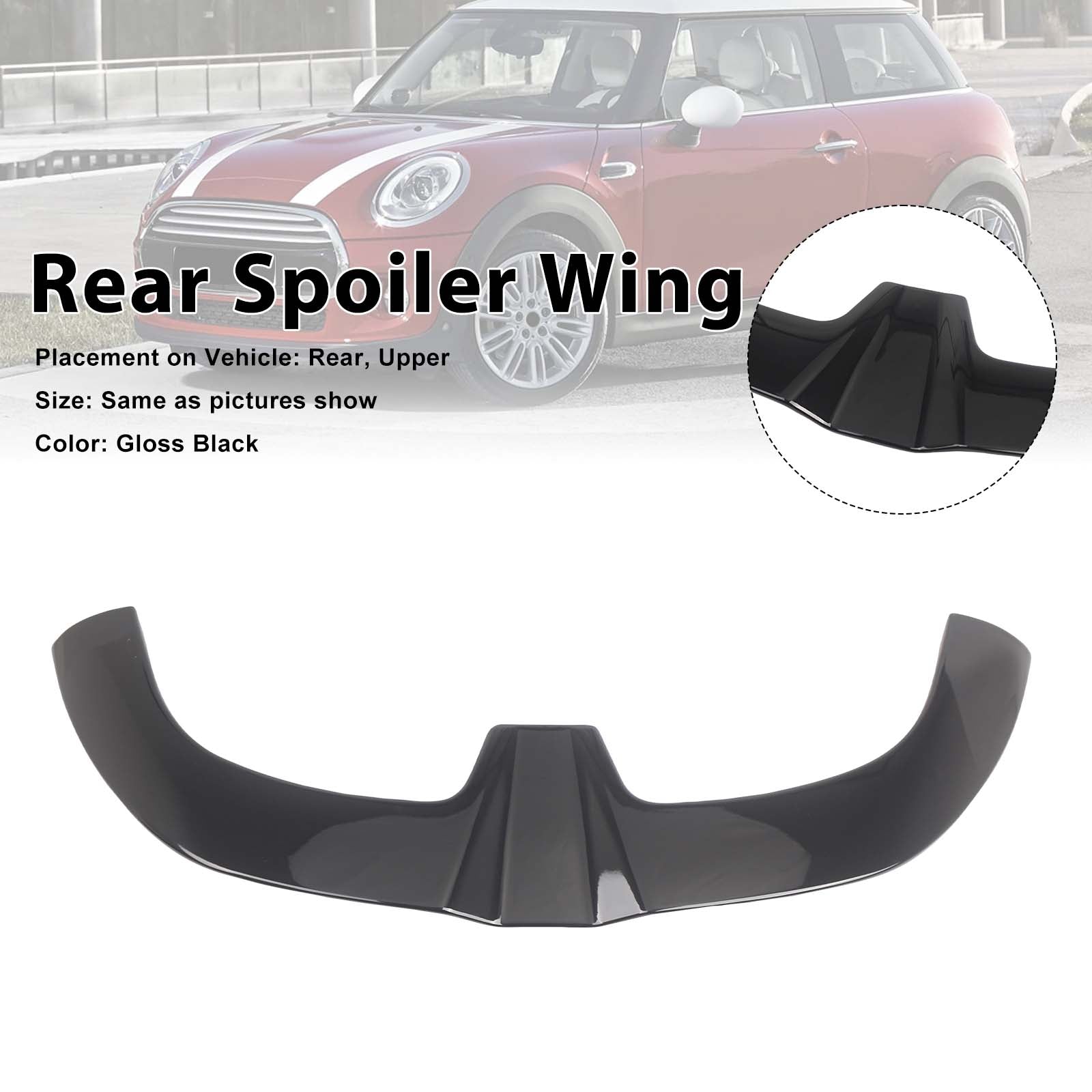 JCW Style Gloss Black Rear Roof Spoiler Wing Pour Mini Cooper F55 F56 2013-2018