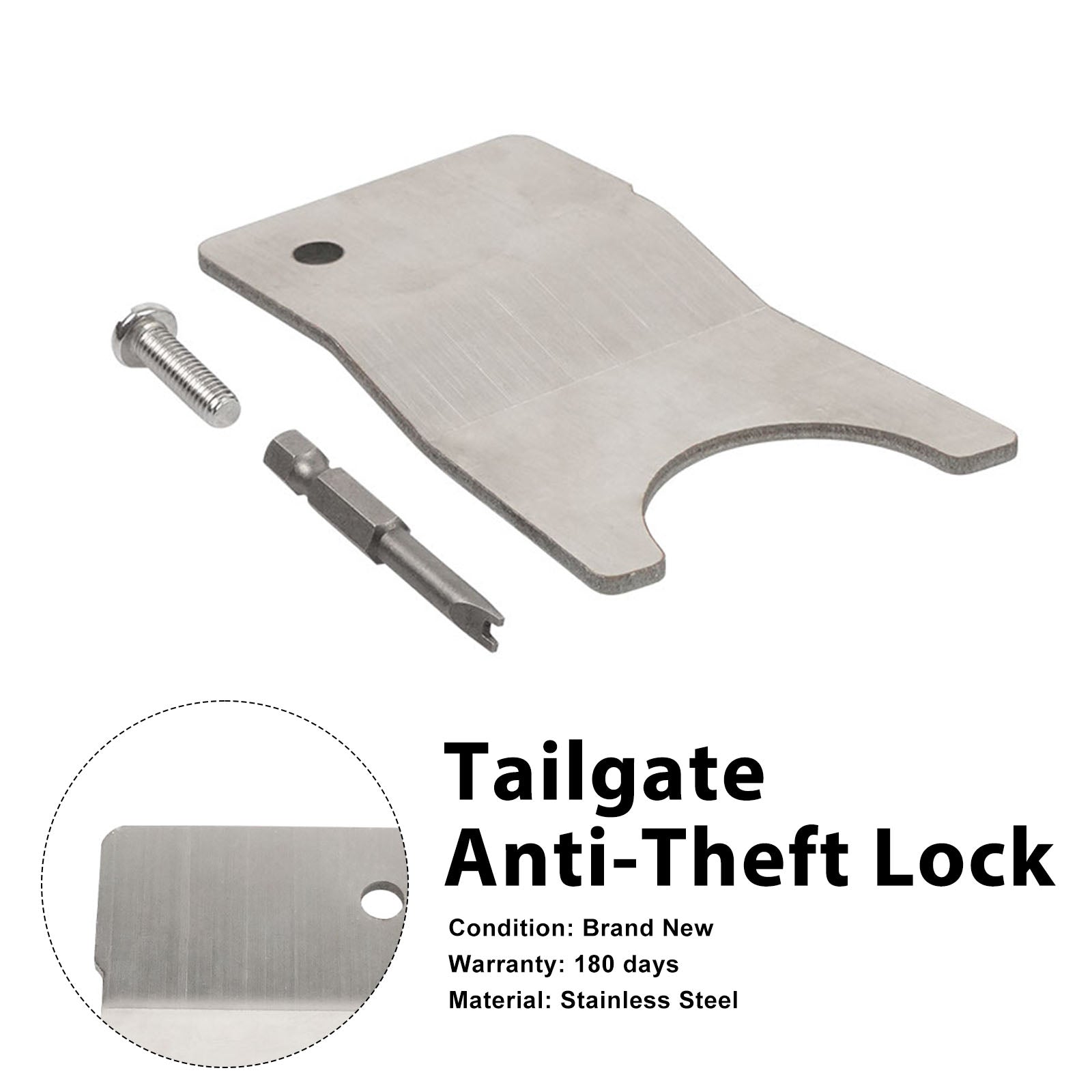 Tailgate Security Device Bed Tailgate Anti-Theft Lock Pour Tacoma 2024-2026