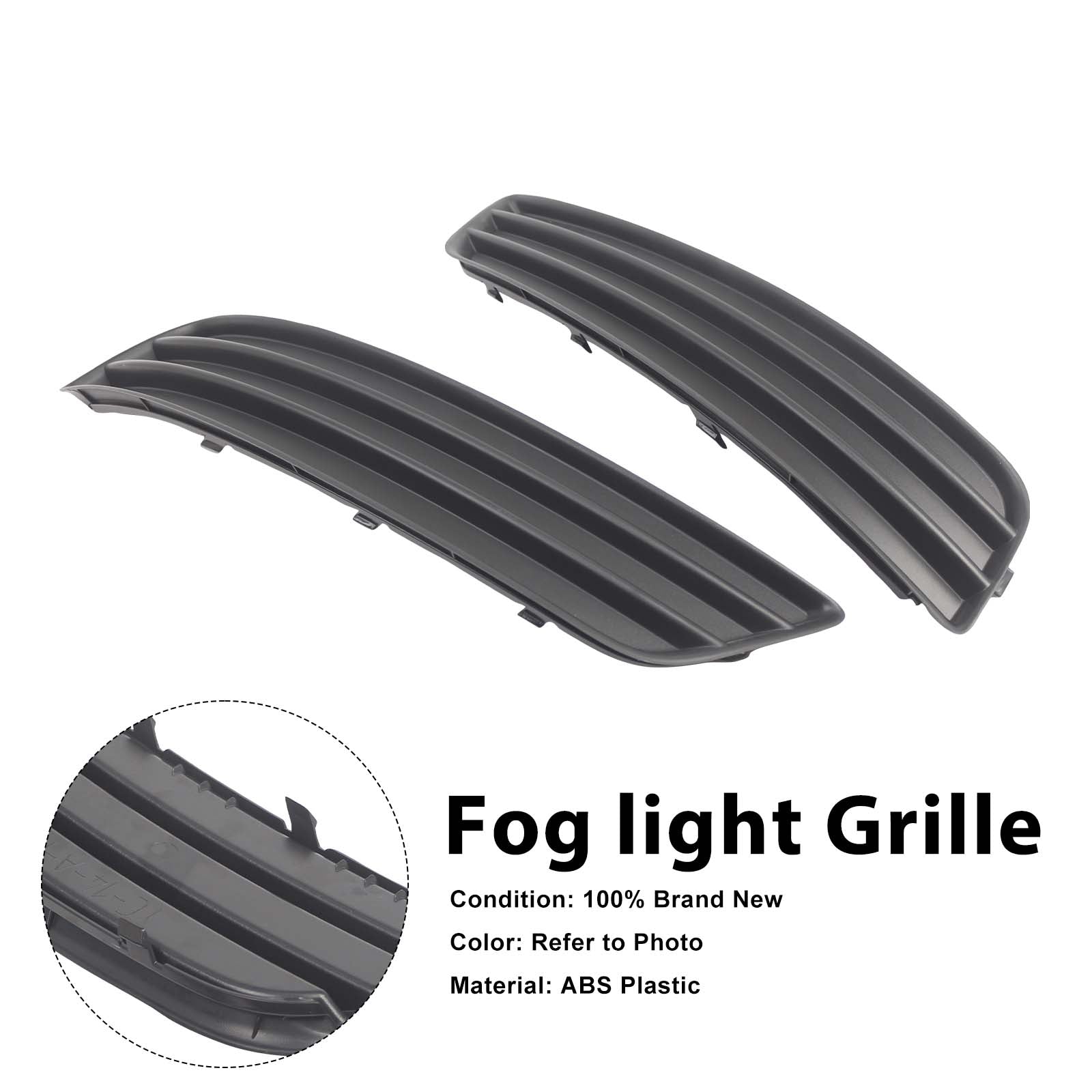 2PCS Front Bumper Fog Light Lamp Cover Grill Grille Pour Audi A3 8P 2008-2012