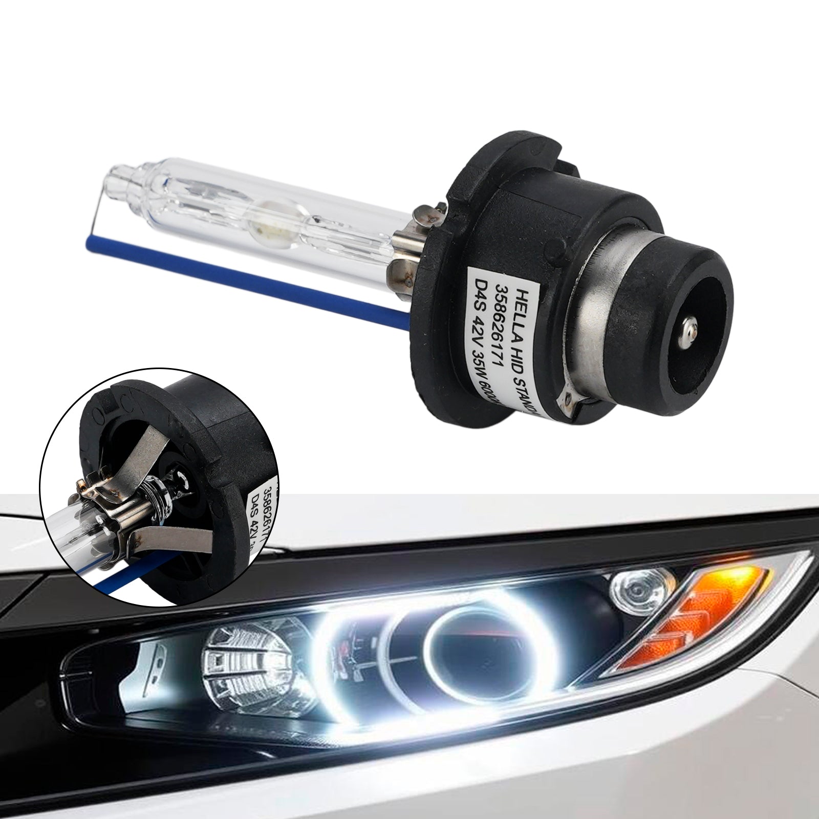 Ampoule Phare Xénon HID Voiture D4S 42V 35W 6000K Pour HELLA 8GS 358626171