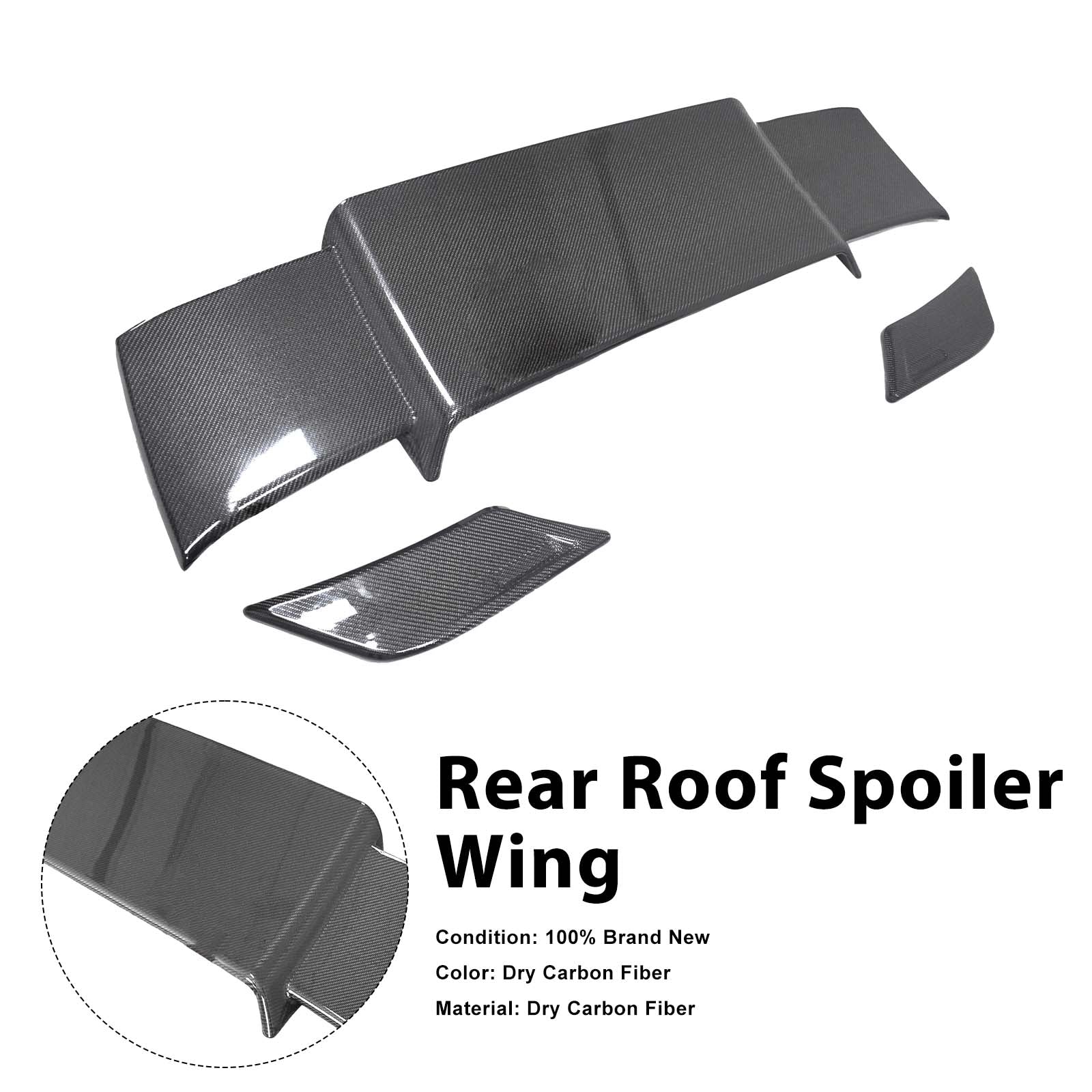 Carbon Fiber Rear Roof Spoiler Wing Pour Benz W463A W464 2019-2023 Brabus Style