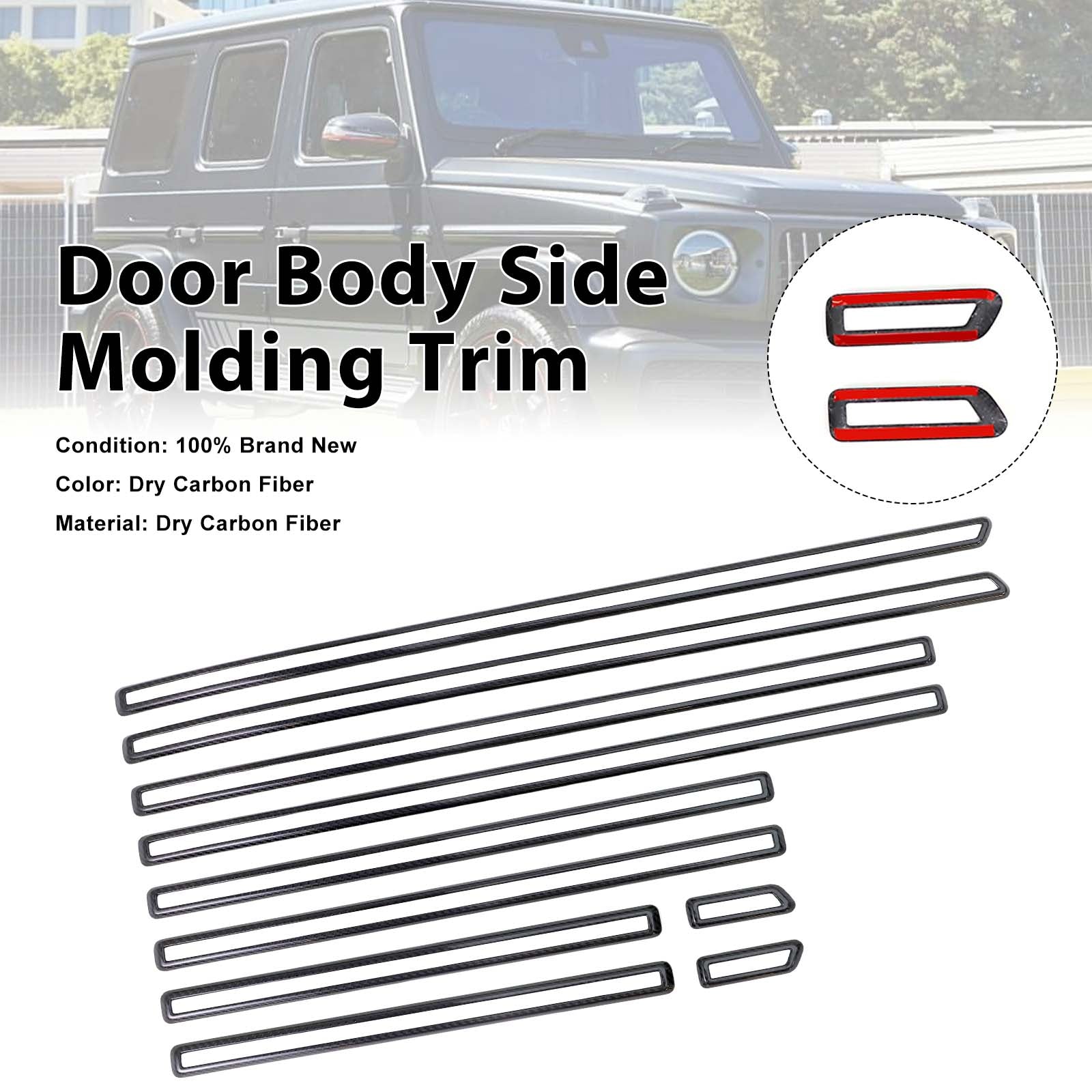 Carbon Fiber Door Body Side Molding Trim Pour Benz G Class W464 W465 2019-2026