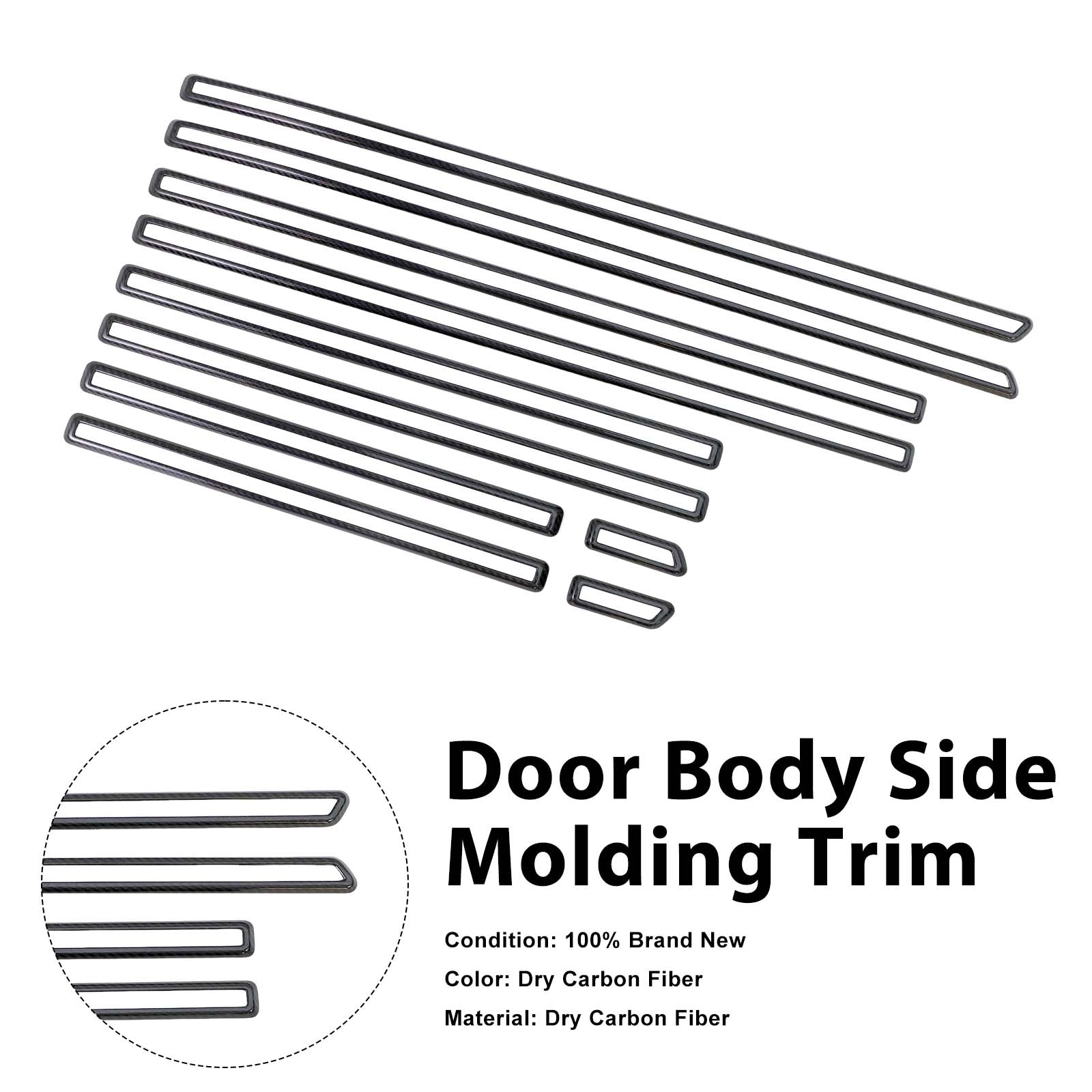 Carbon Fiber Door Body Side Molding Trim Pour Benz G Class W464 W465 2019-2026
