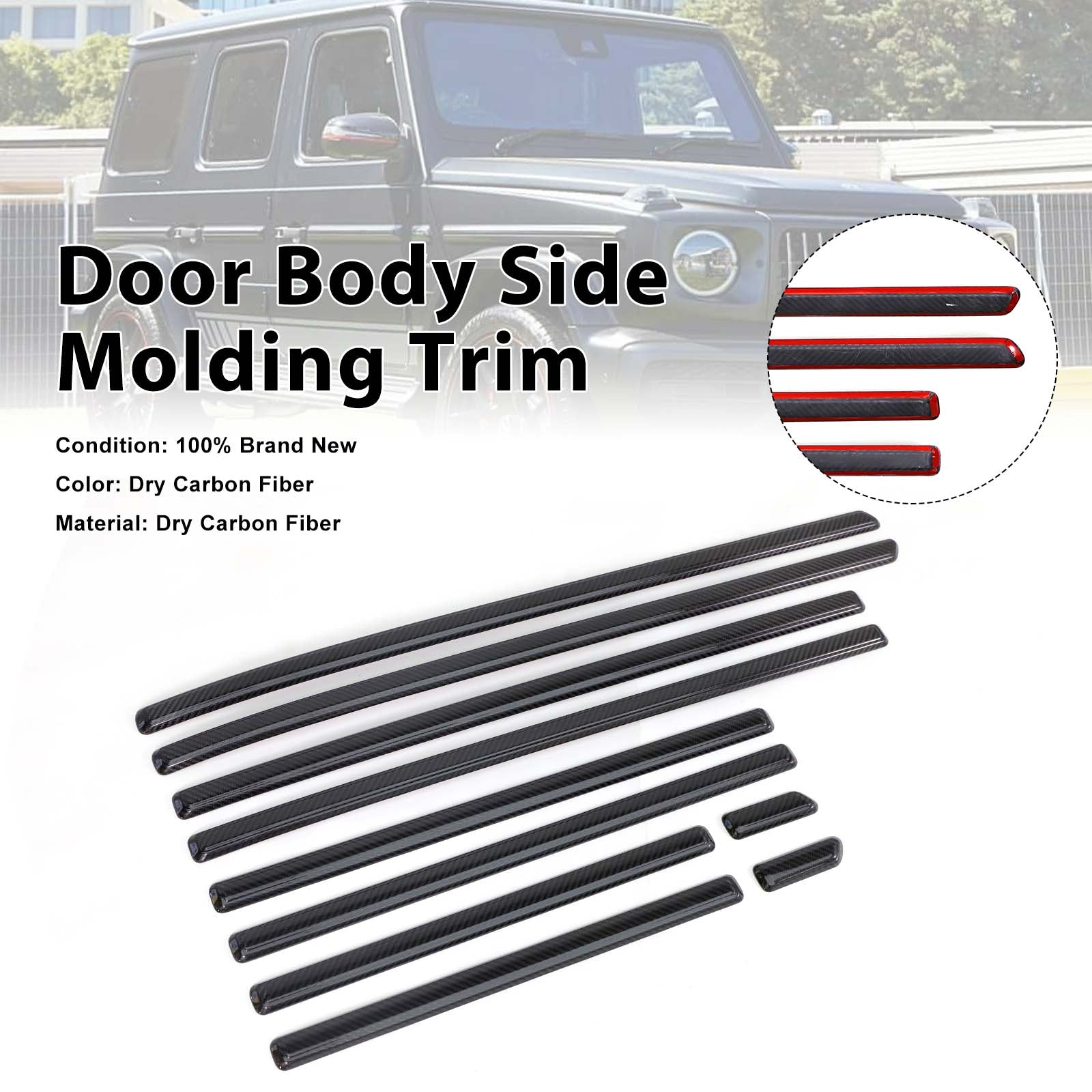 Real Carbon Door Body Side Molding Trim Pour Benz G Class W464 W465 2019-2026