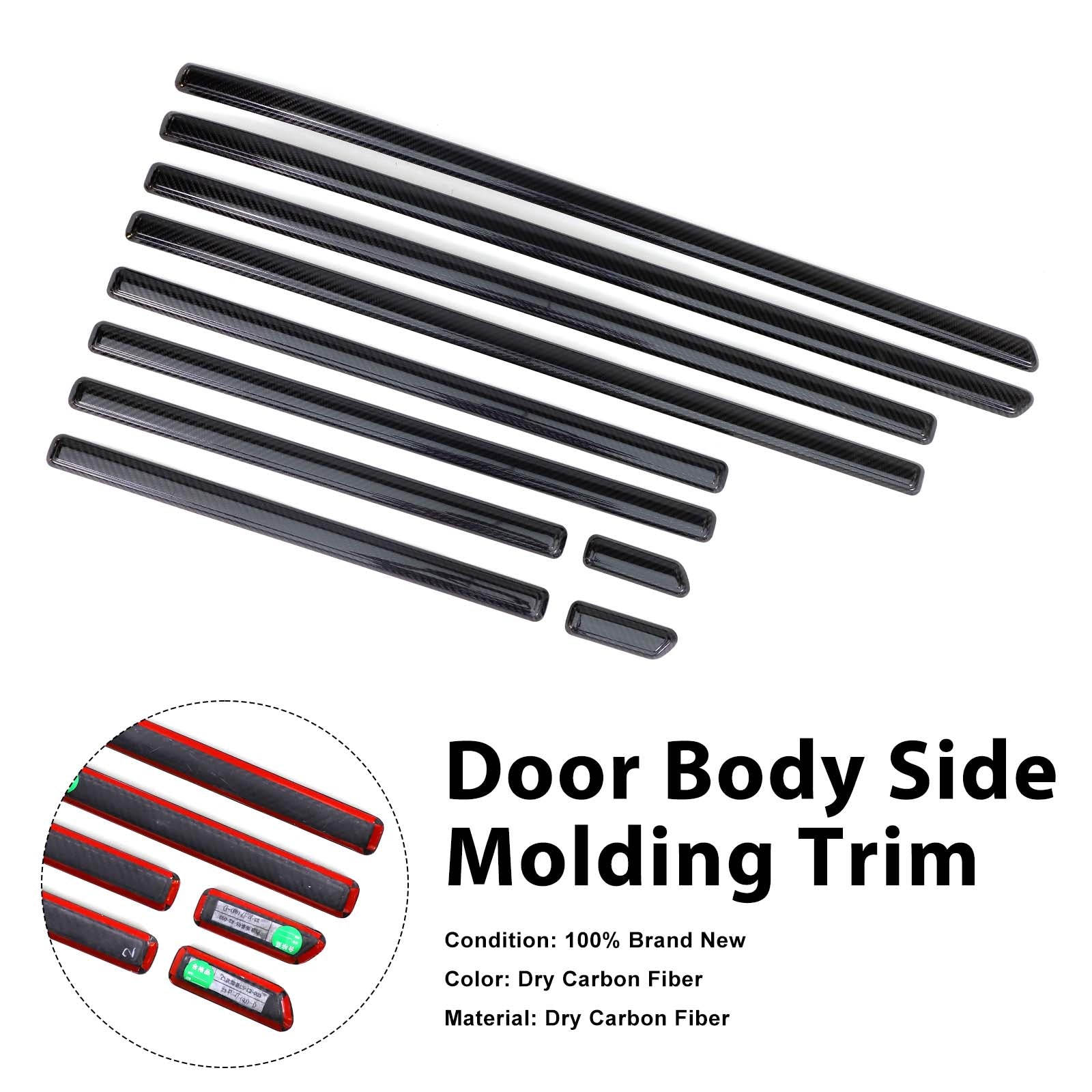 Real Carbon Door Body Side Molding Trim Pour Benz G Class W464 W465 2019-2026