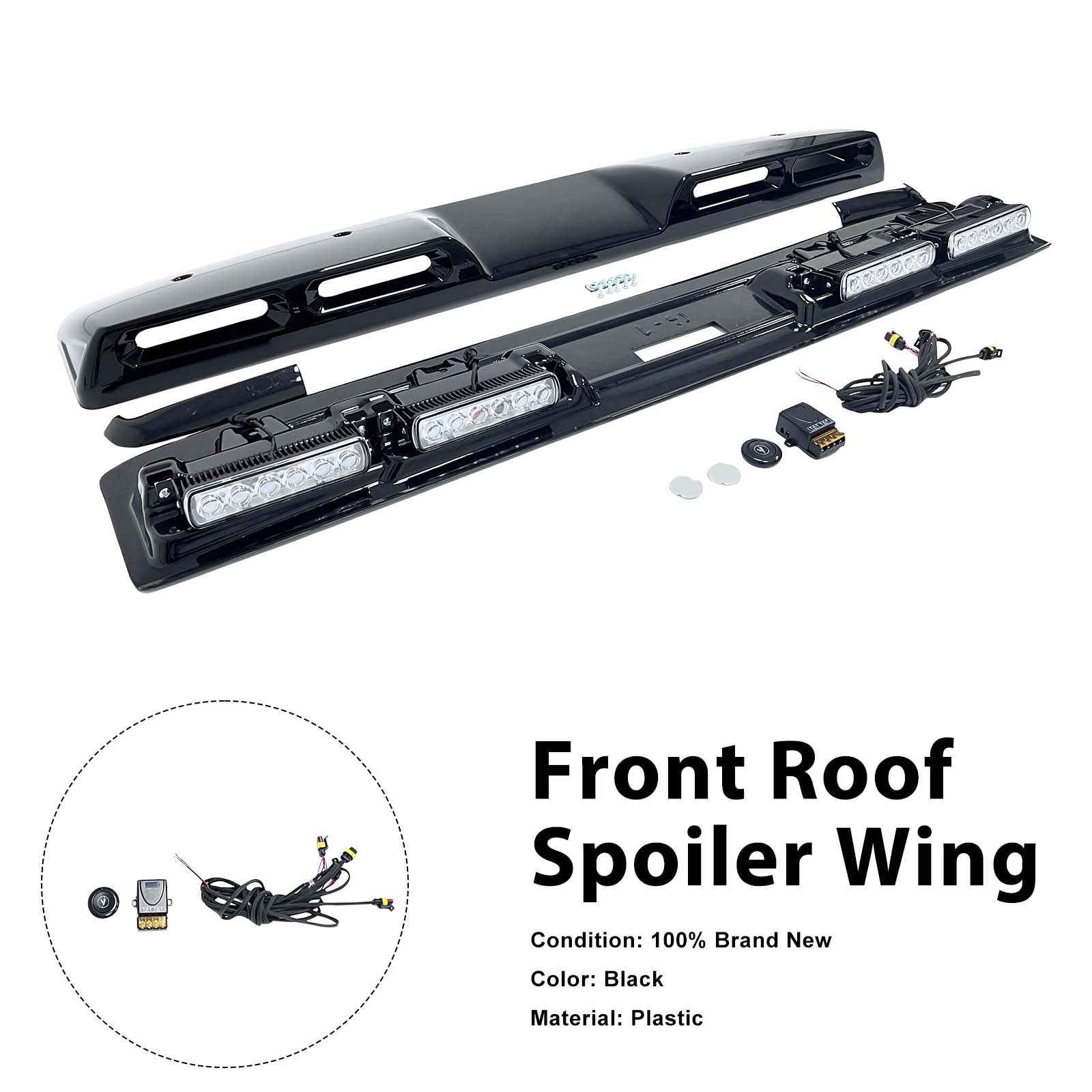 Brabus Style Front Roof Spoiler Wing Pour Benz G-Class W464 2019-2023 W/Led
