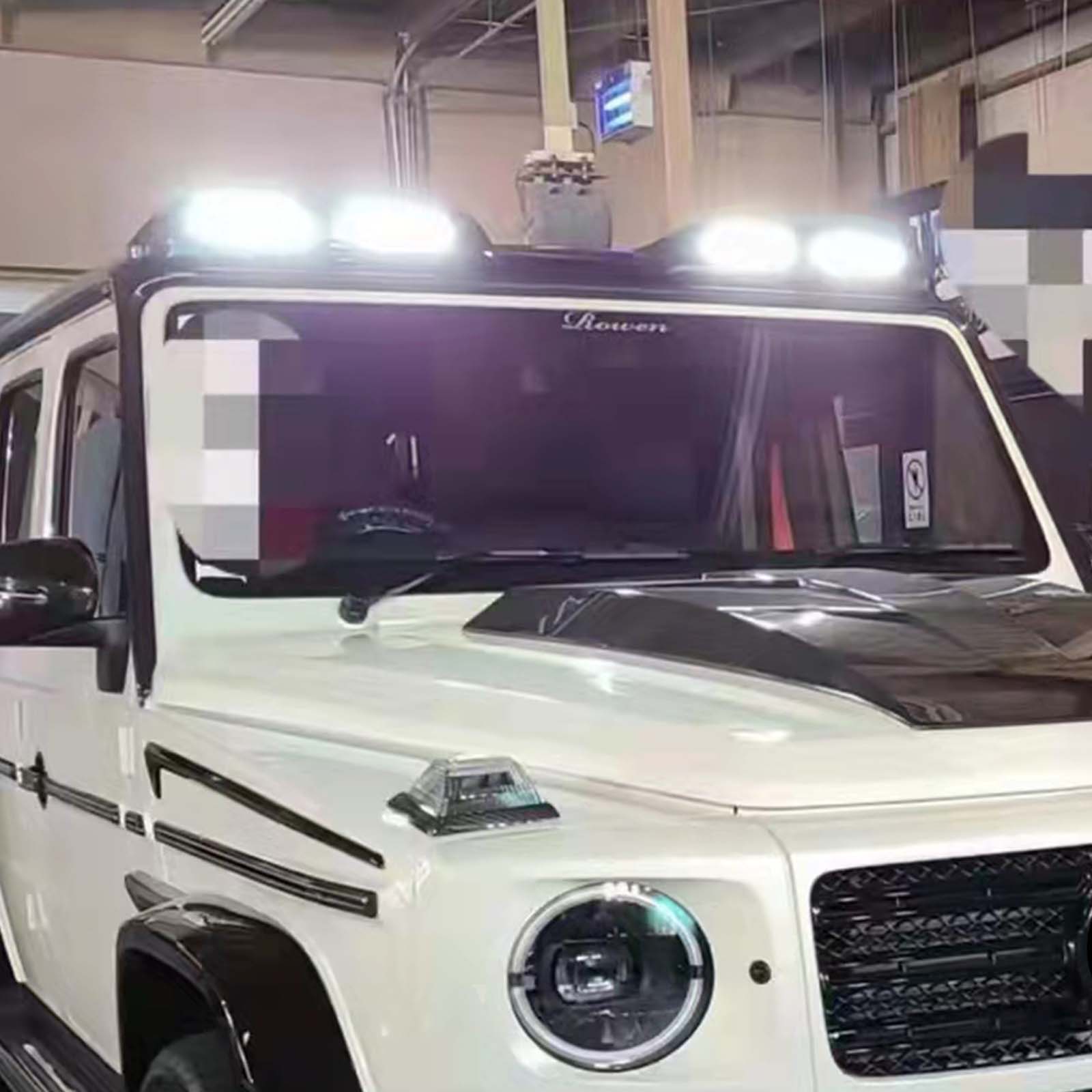 Brabus Style Front Roof Spoiler Wing Pour Benz G-Class W464 2019-2023 W/Led