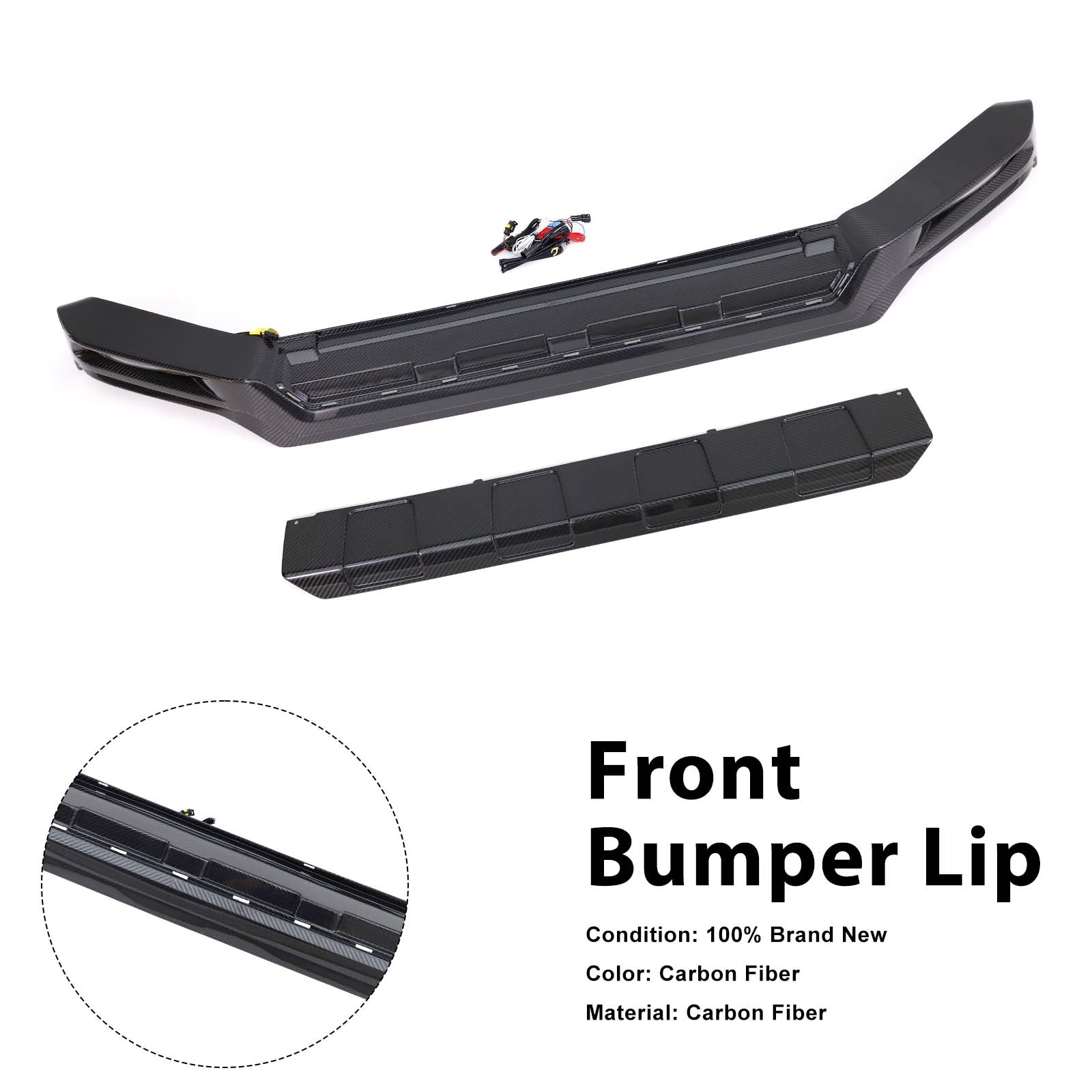 Carbon Fiber Front Bumper Lip Pour Mercedes Benz G-Class W464 W463A 2019-2023