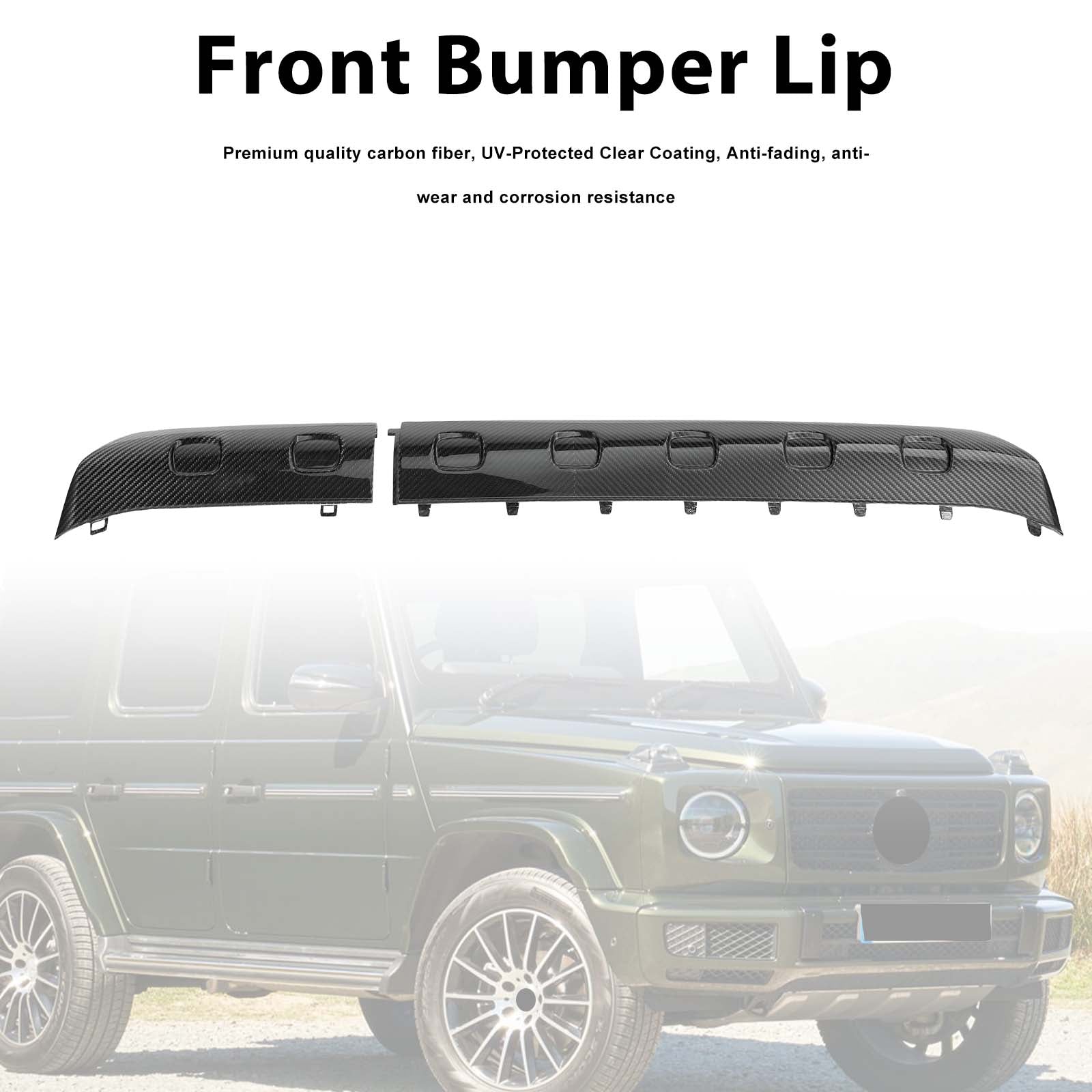 Carbon Fiber Front Bumper Lip Pour Mercedes Benz G-Class W464 G63 2019-2023