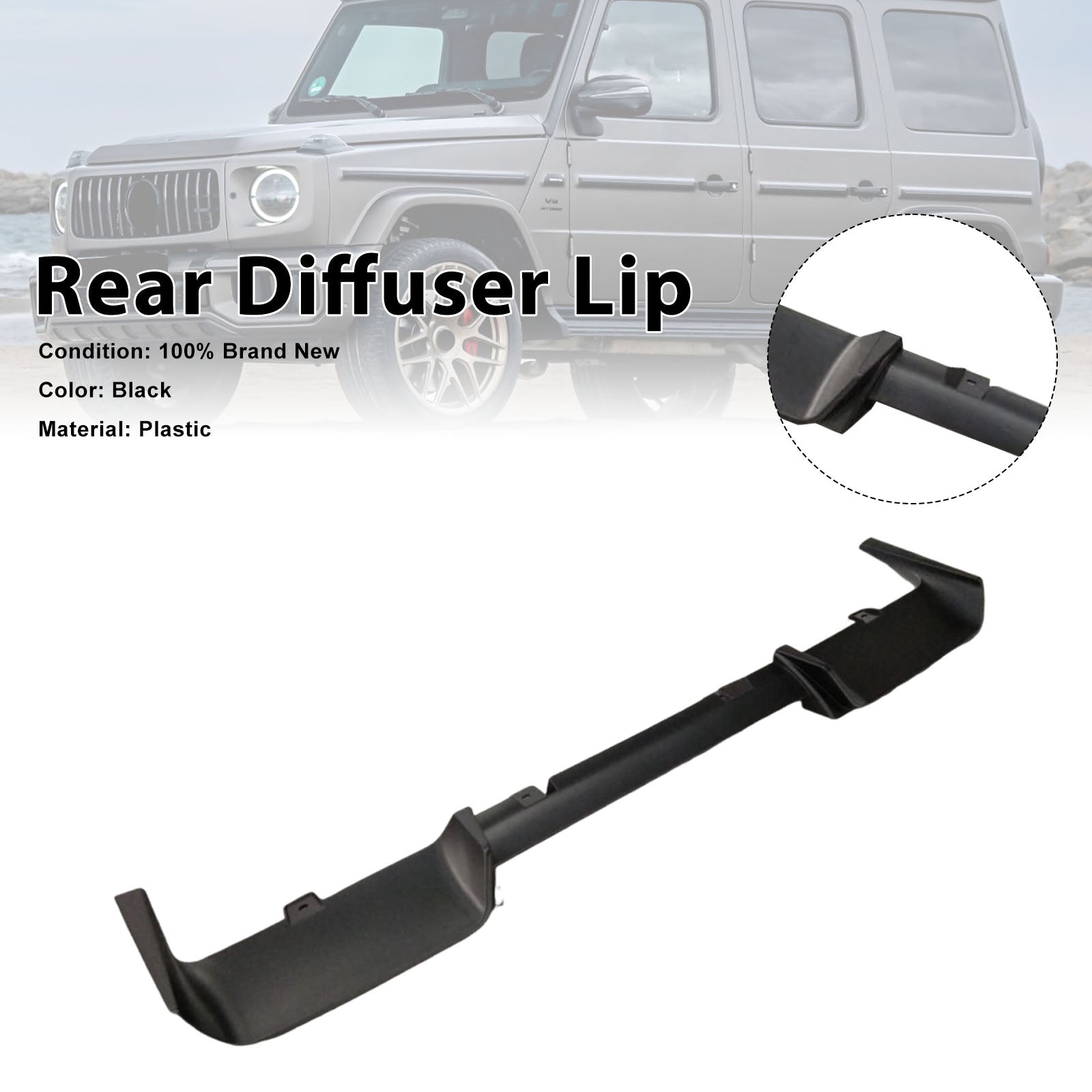 Rear Diffuser Lip Pour Mercedes Benz G-Class W464 W463A 2019-2023 Brabus Style