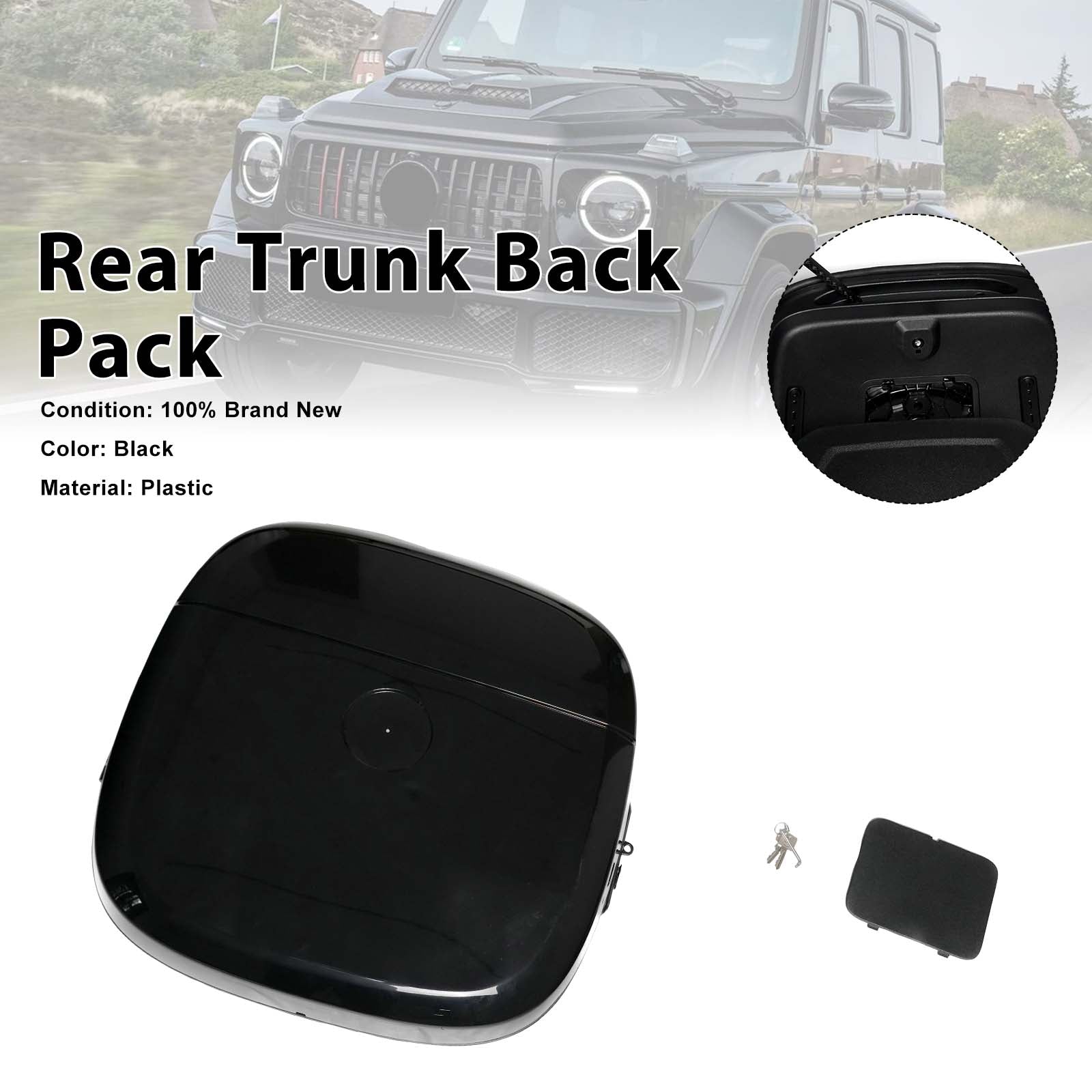 Black Rear Design Box Trunk Back Pack Pour Mercedes Benz G Class W463 W464 W465