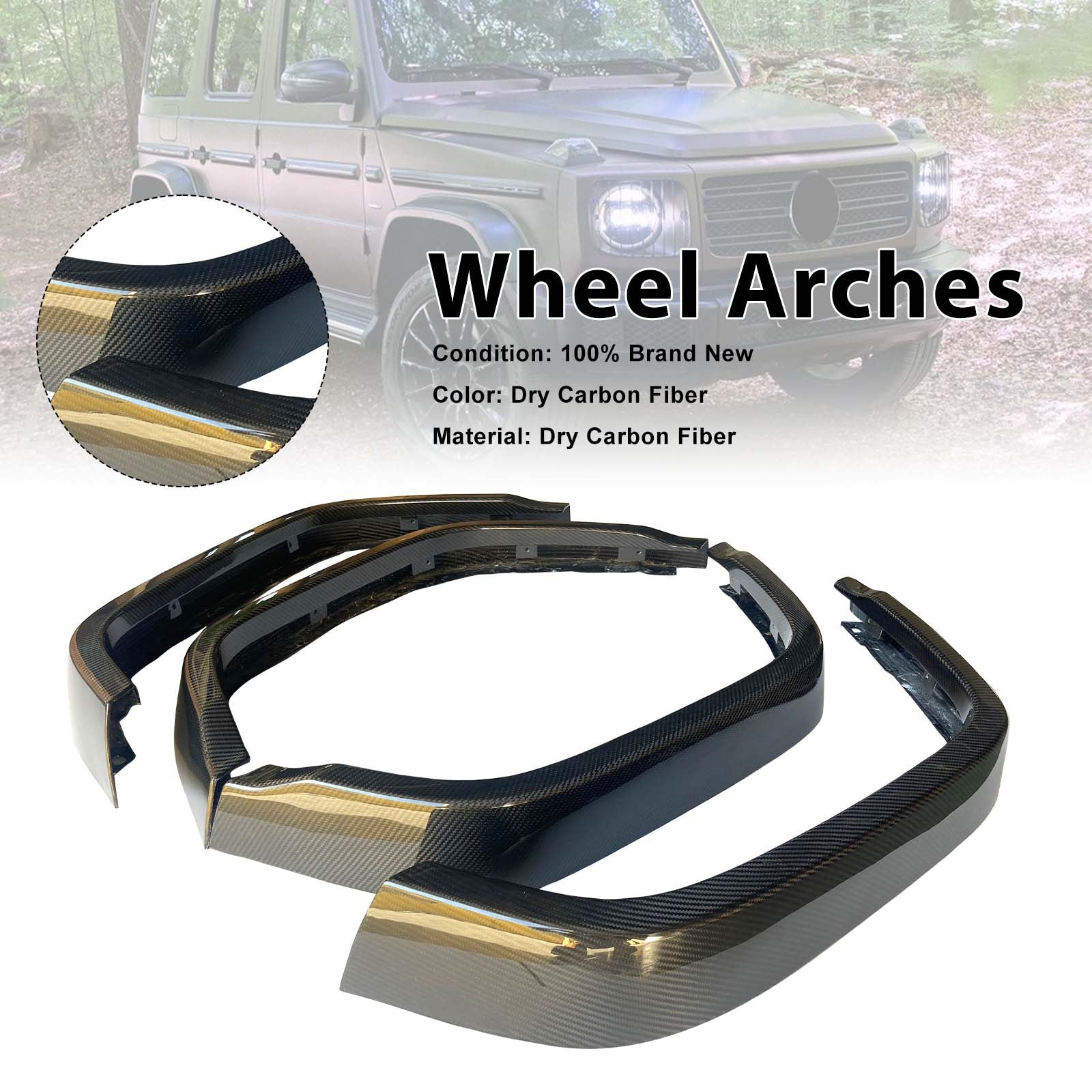 Dry Carbon Front Rear Wheel Arches Pour Mercedes Benz W464 W465 2019-2026