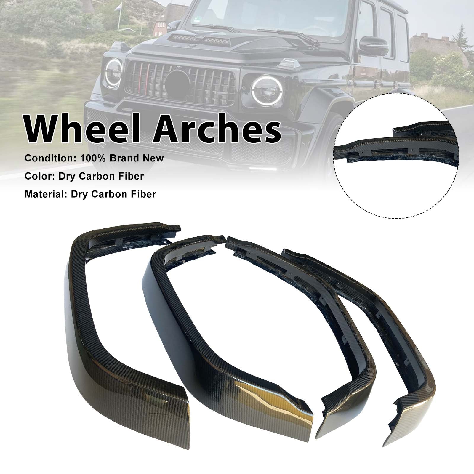 Dry Carbon Front Rear Wheel Arches Pour Mercedes Benz W464 W465 2019-2026