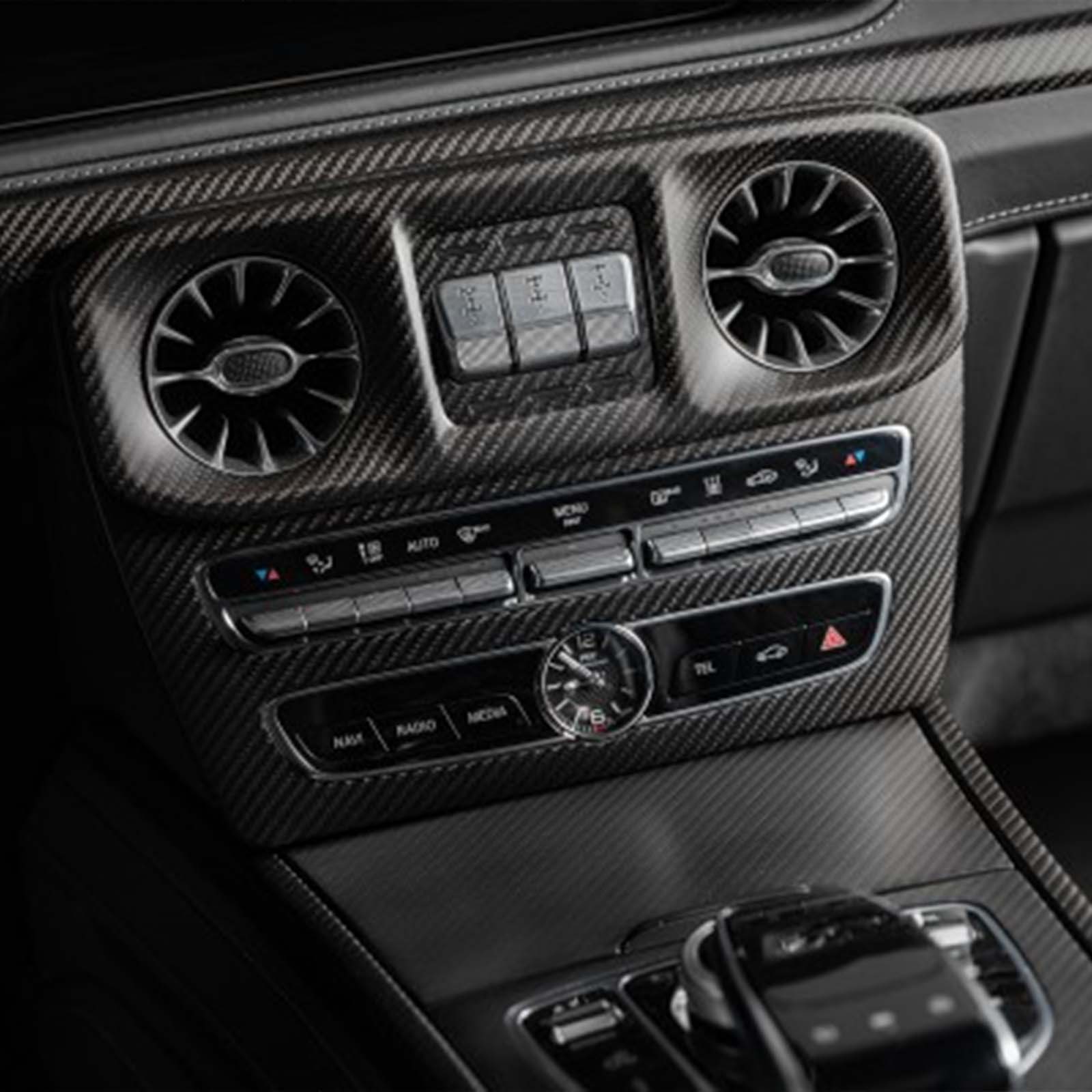 Carbon Fiber Center Console Volume CD Cover Pour Benz G Class W464 2019-2023