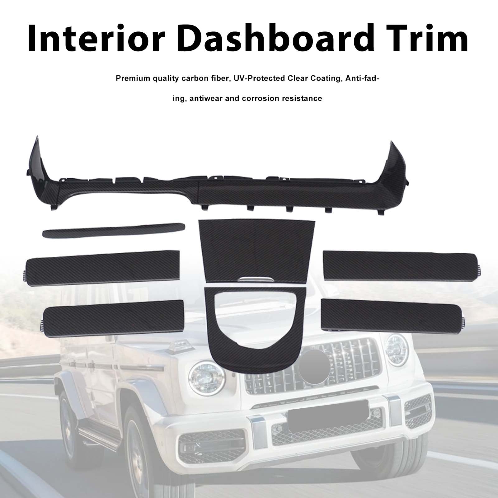 Dry Carbon Interior Dashboard Trim Pour Benz G-Class W463A W464 2019-2023