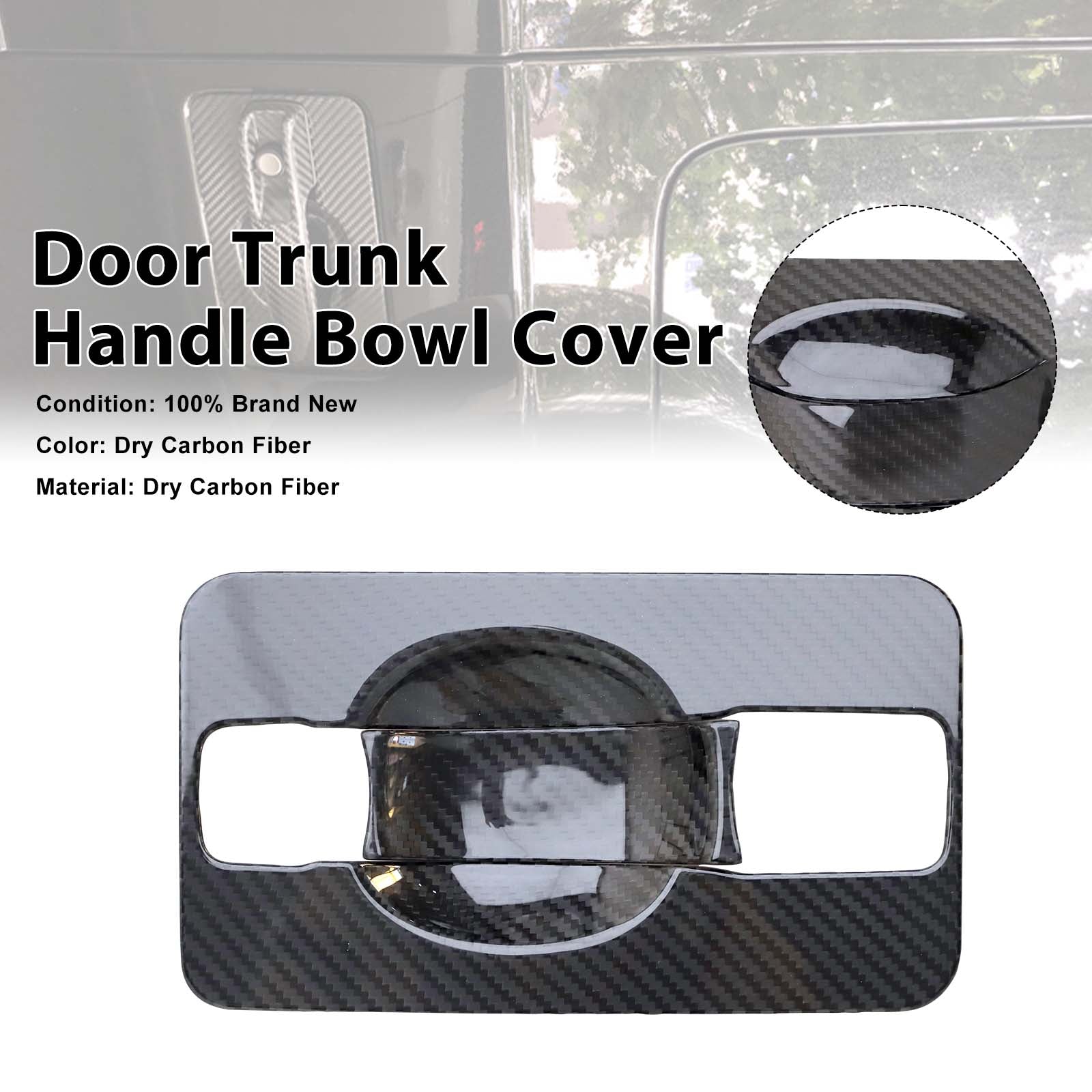 Carbon Fiber Door Trunk Handle Bowl Cover Pour Mercedes G-Class W464 2019-2023