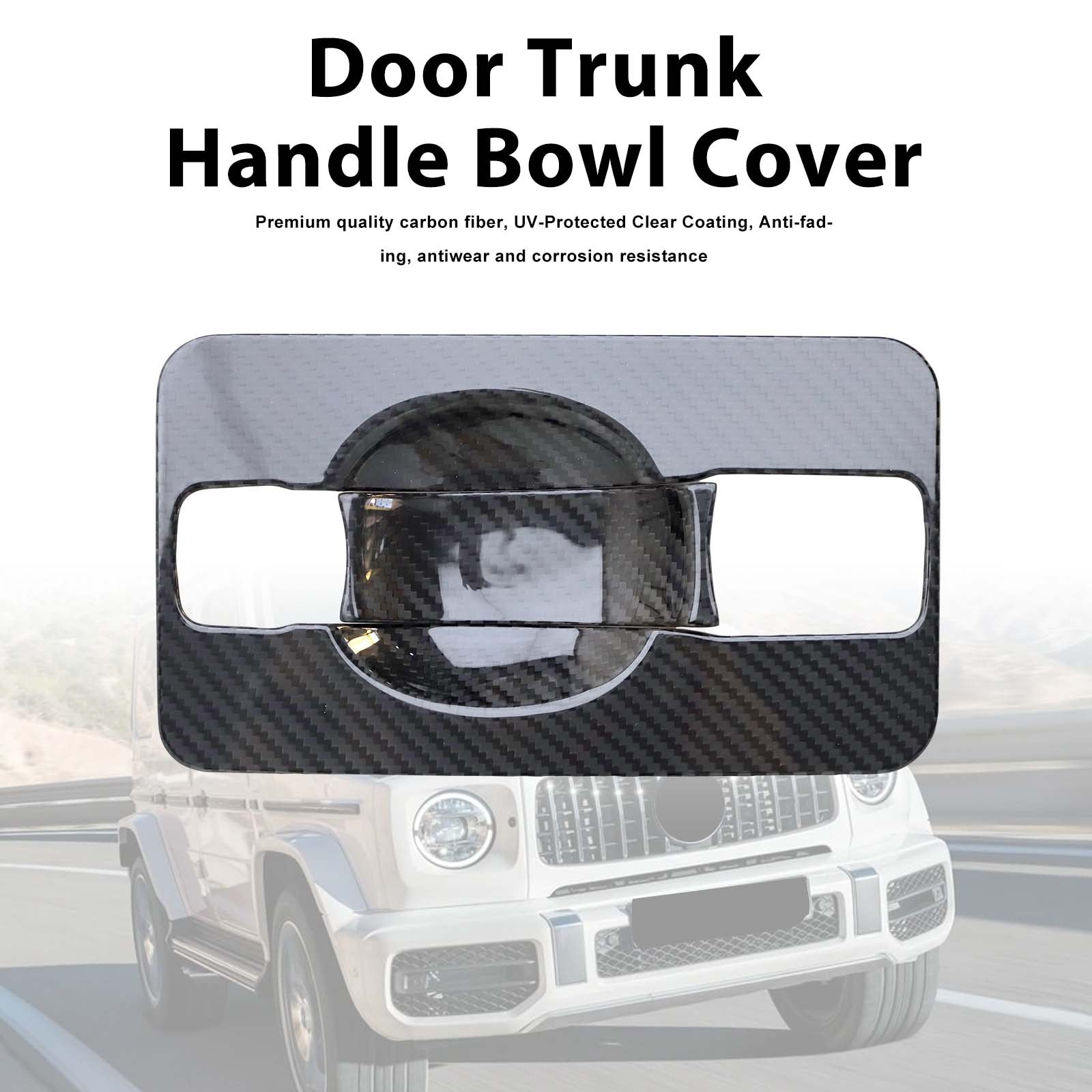 Carbon Fiber Door Trunk Handle Bowl Cover Pour Mercedes G-Class W464 2019-2023