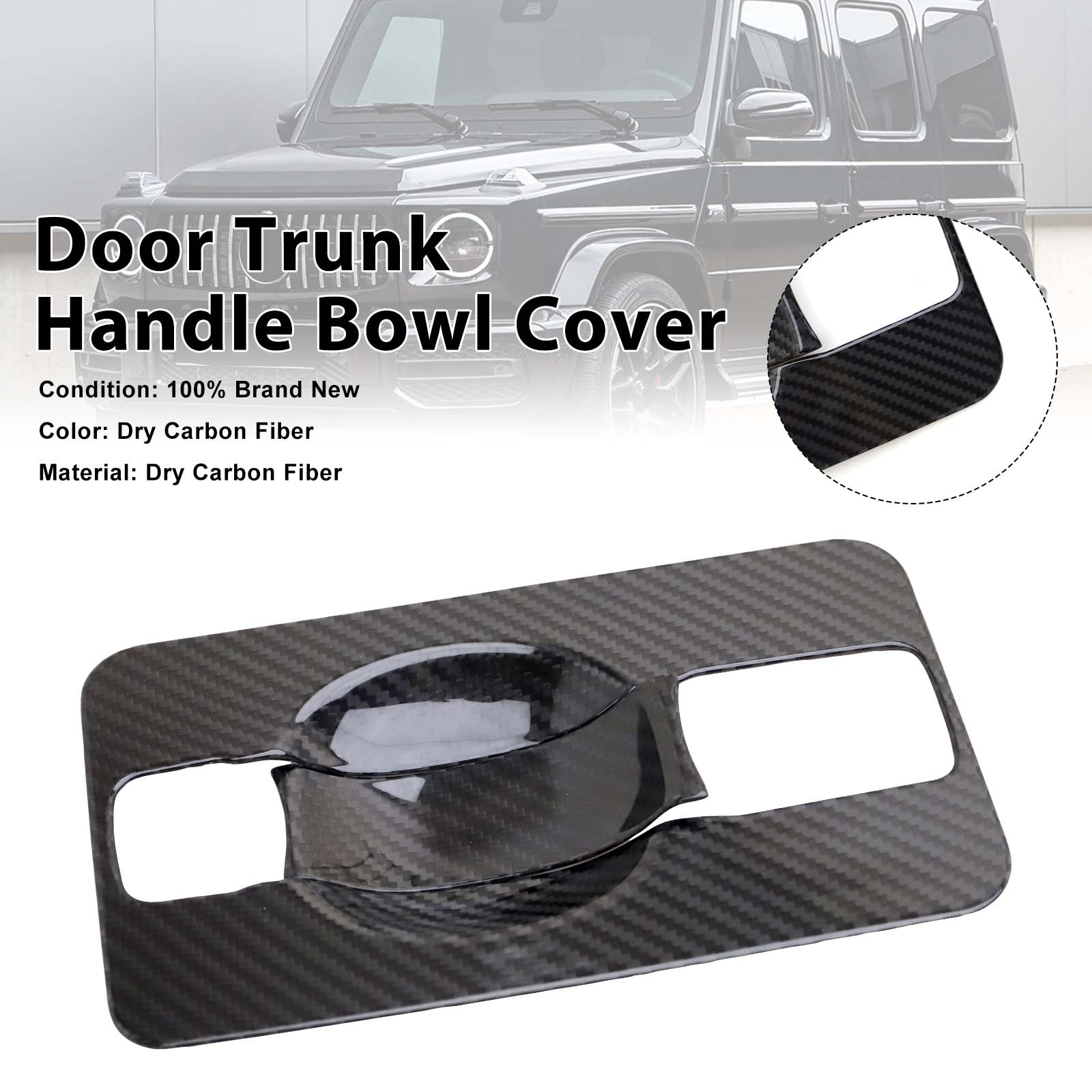 Carbon Fiber Door Trunk Handle Bowl Cover Pour Mercedes G-Class W464 2019-2023