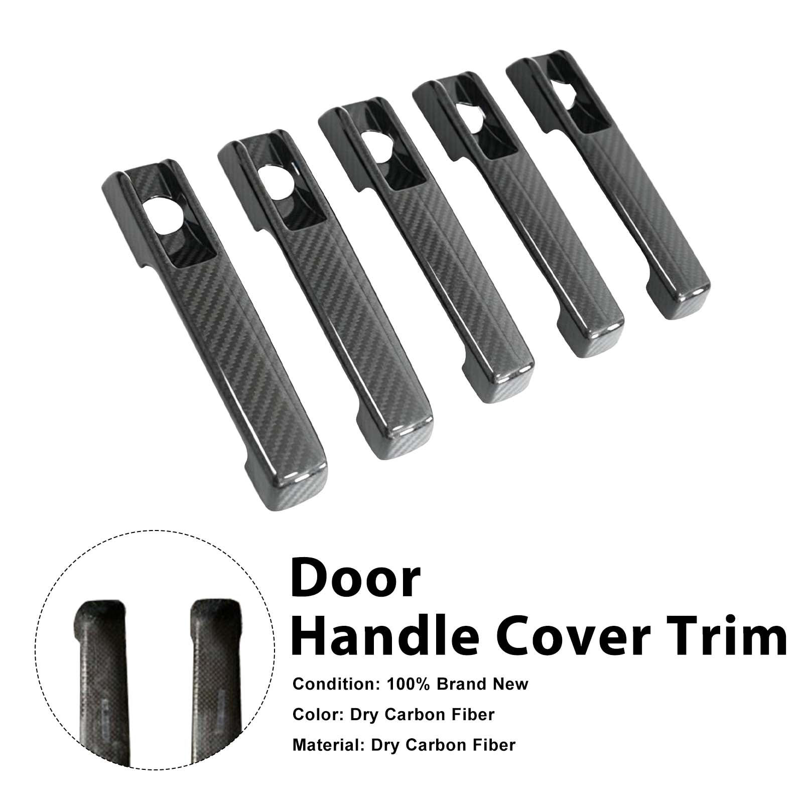 5PCS Dry Carbon Door Handle Cover Trim Pour Benz G Class W463A W464 2019-2023