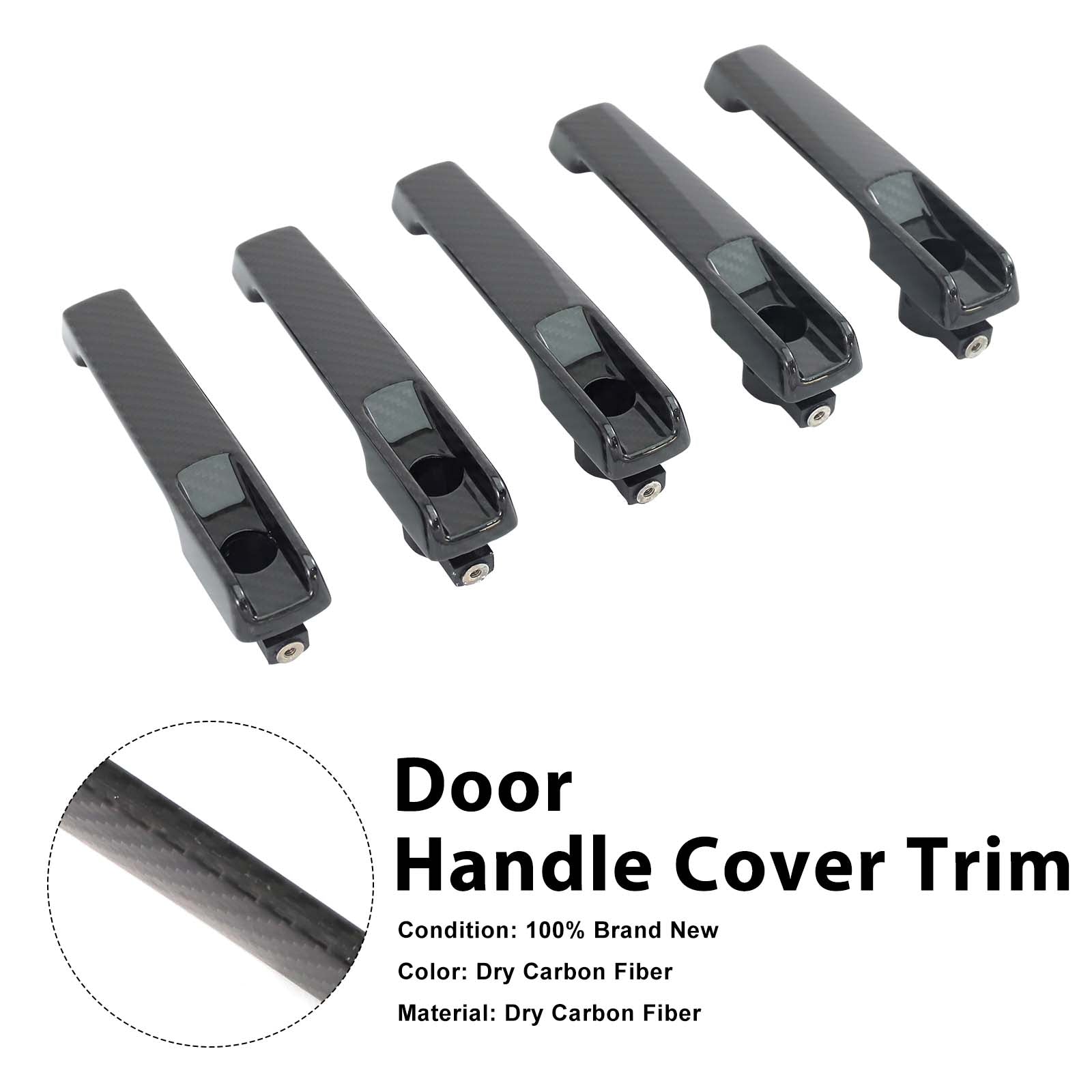 5PCS Carbon Fiber Door Handle Cover Trim Pour Benz G Class W463A W464 2019-2023