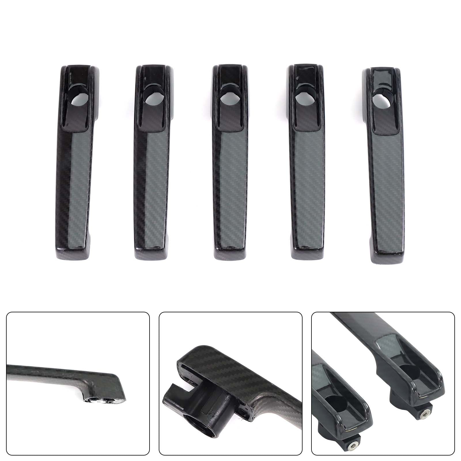 5PCS Carbon Fiber Door Handle Cover Trim Pour Benz G Class W463A W464 2019-2023