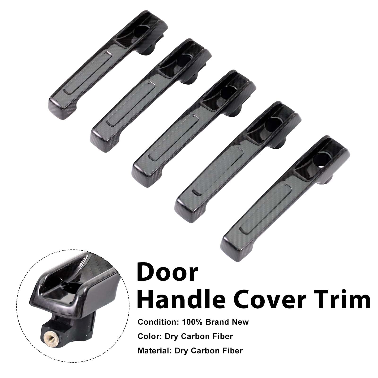 5PCS Carbon Fiber Door Handle Cover Trim Pour Mercedes G Class W464 2019-2023