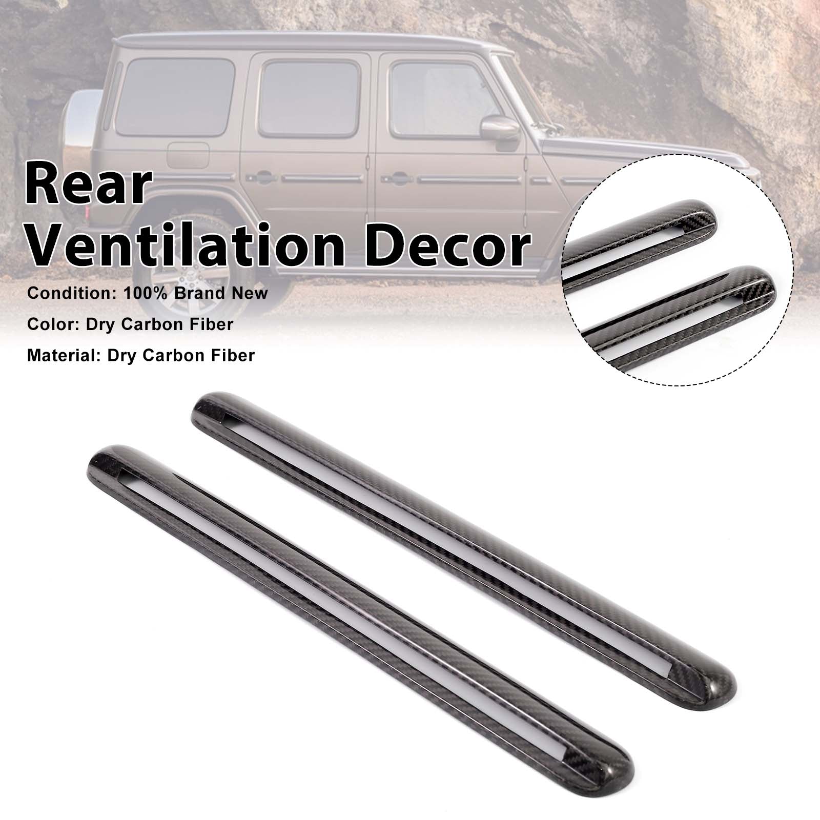Dry Carbon Side Air Vent Cover D-Pillar Pour Mercedes G-Class W464 2019-2023