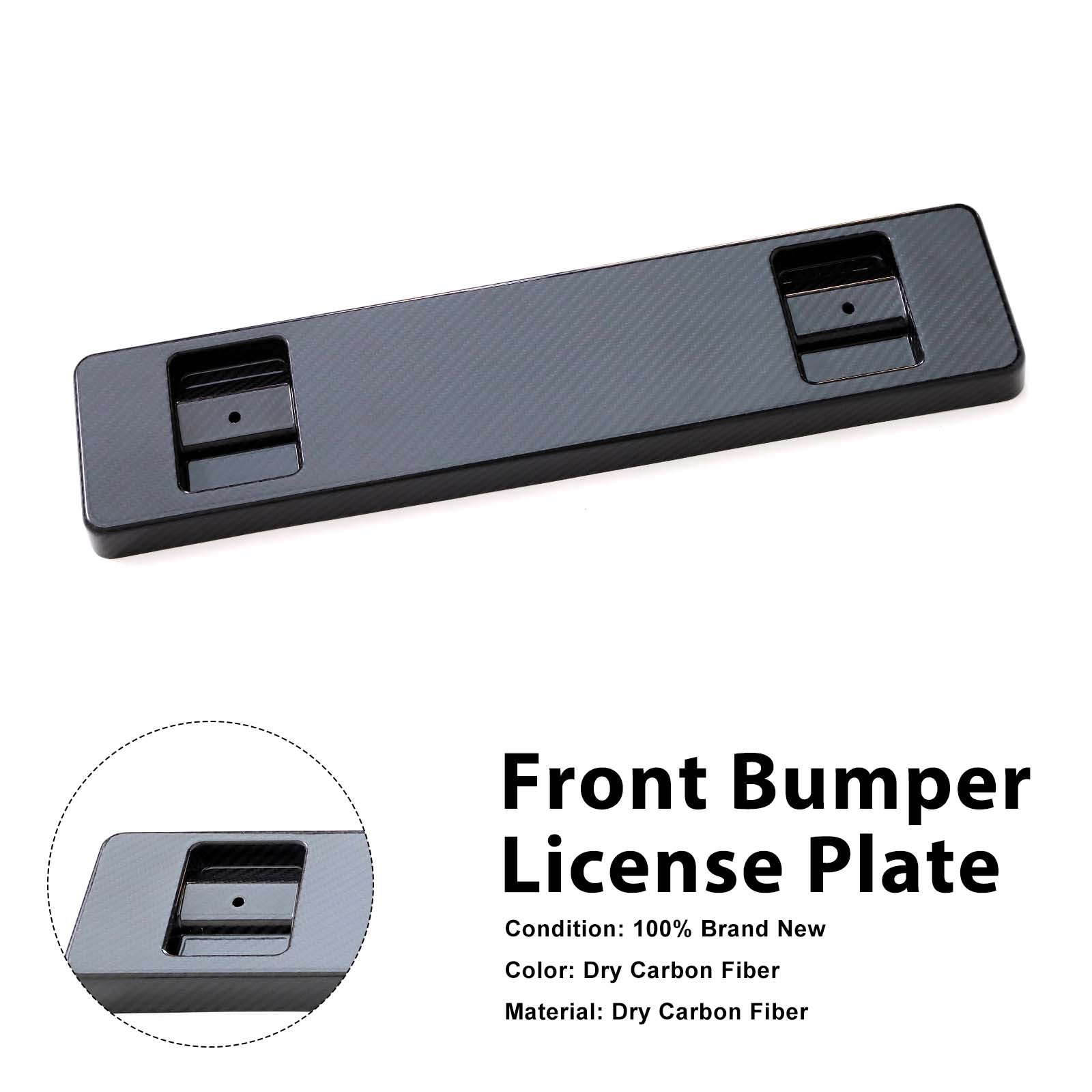 Dry Carbon Front Bumper License Plate Pour Mercedes Benz W464 G-Class 2019-2023