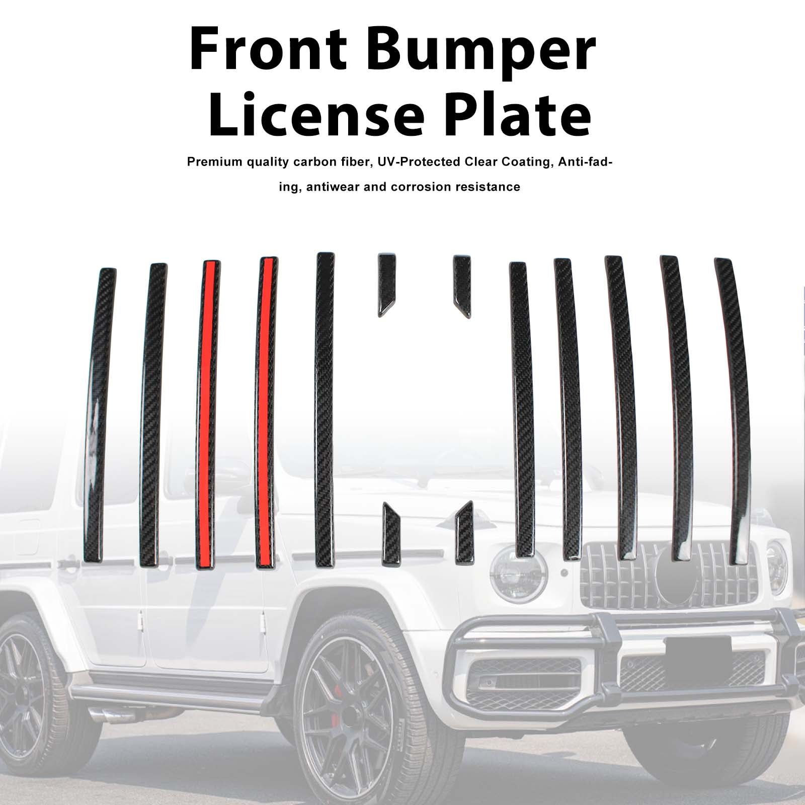 Carbon Fiber Front Grille Trim Cover Pour Mercedes G Class W464 G63 2019-2023