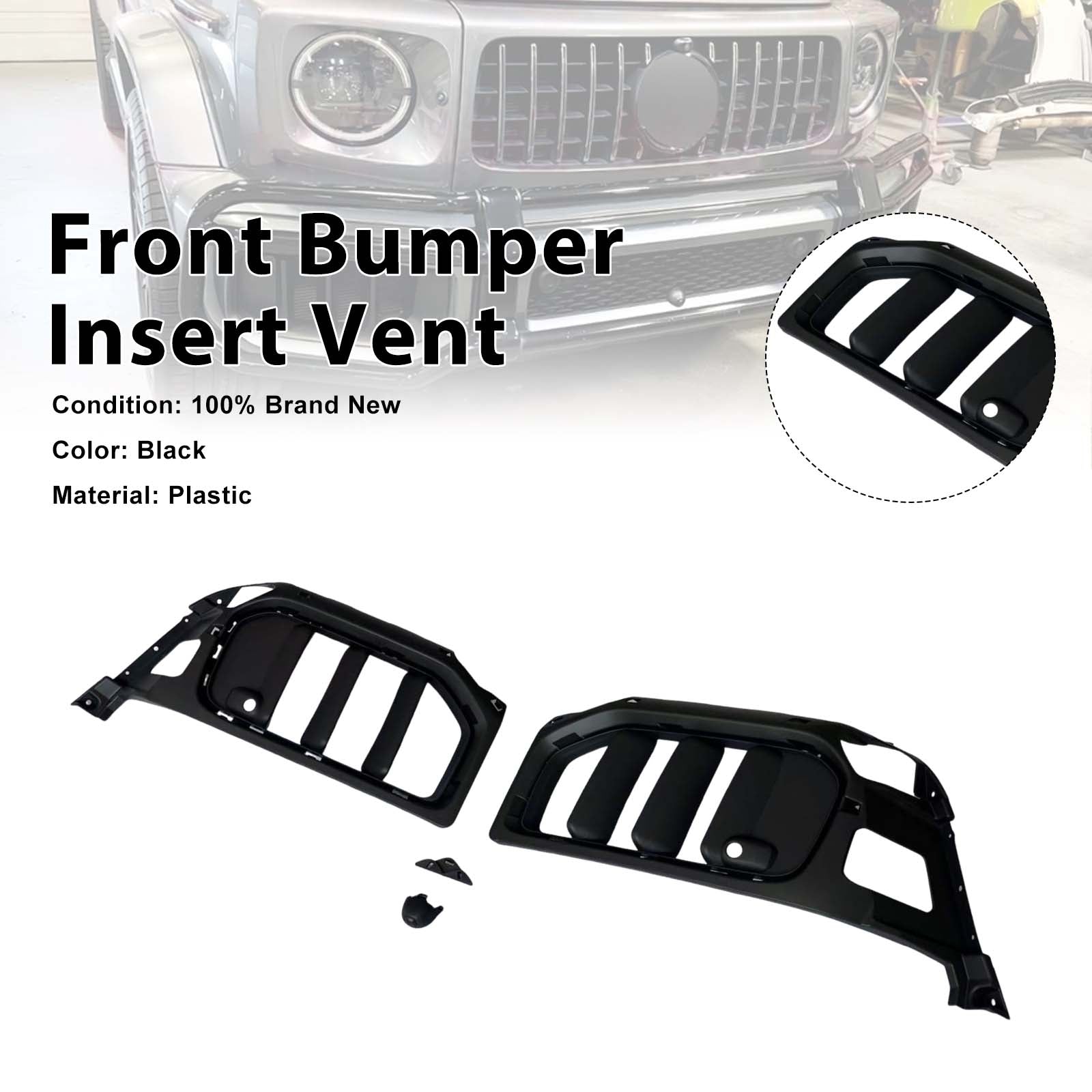 W465 Style Front Bumper Insert Vents Pour Mercedes Benz W464 G63 2019-2023