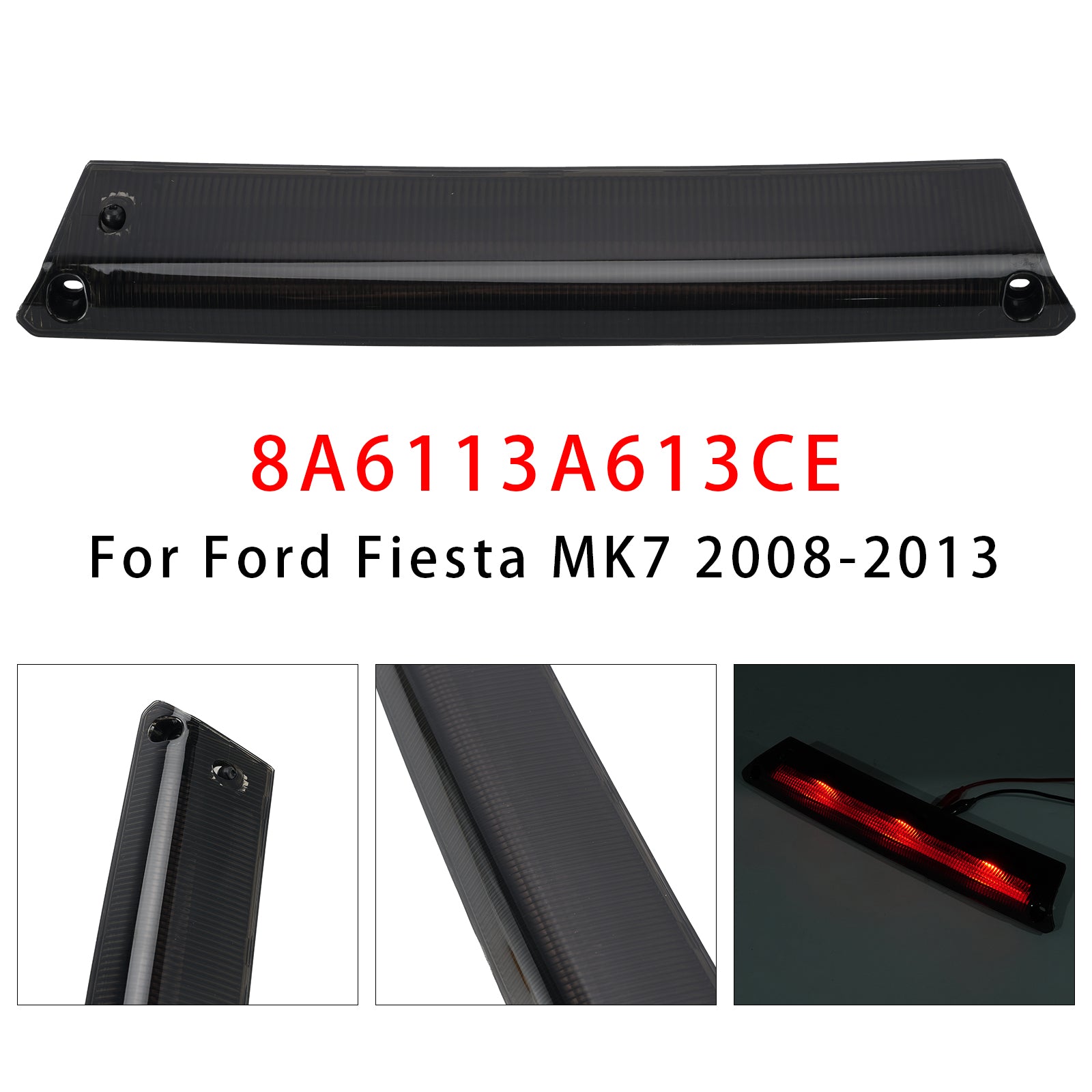 Feu Stop 3e Haut Niveau Arrière Pour Ford Fiesta MK7 Focus MK3 Noir