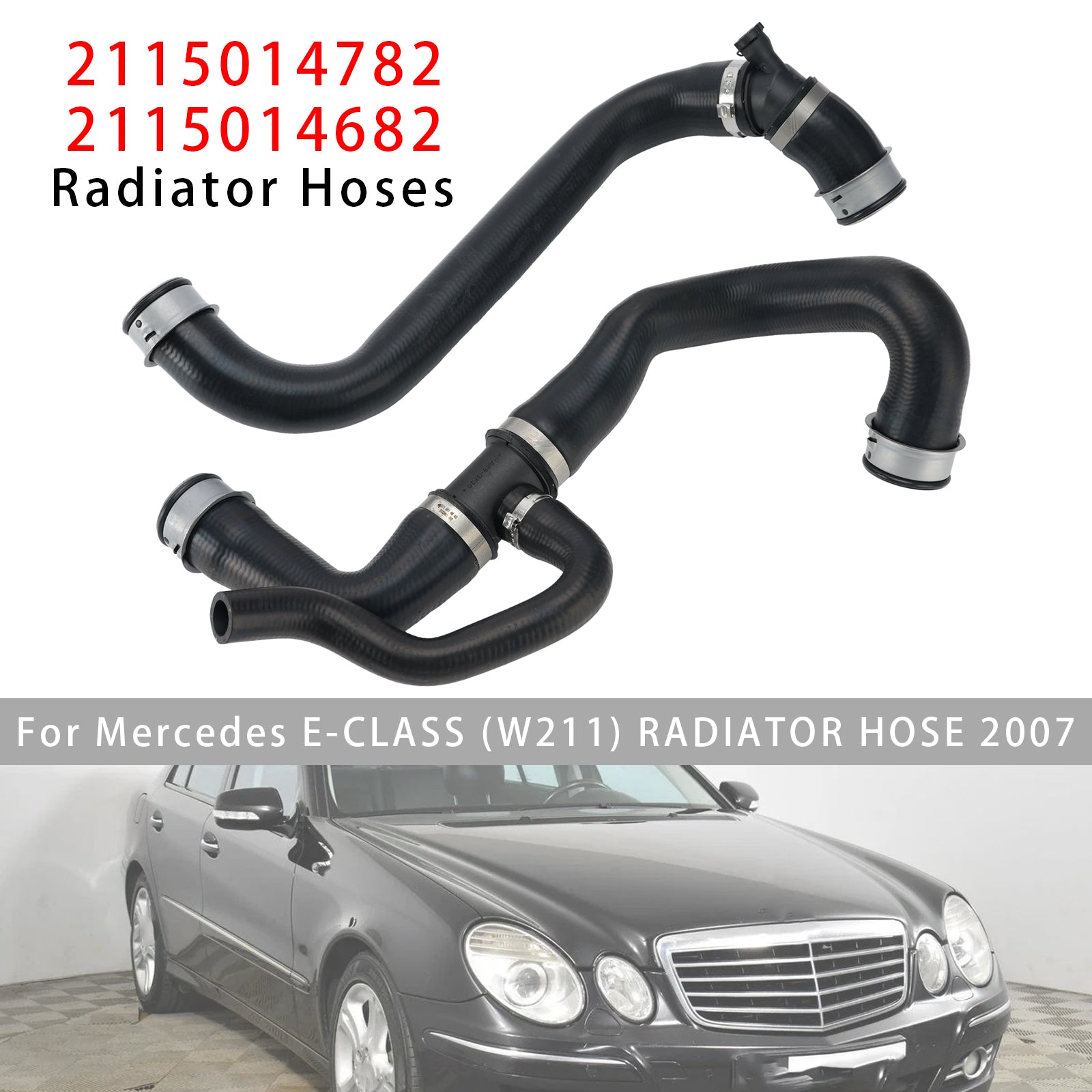 Tuyaux de Radiateur Supérieur+Inférieur Moulés Pour Mercedes S211 W211 E350 2006