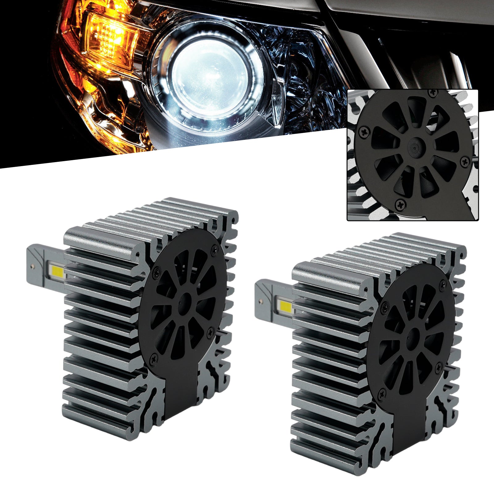 Kit Ampoule LED Phare Feu Route Croisement D5S 12V 45W 6000K Pour OSRAM 166540CW