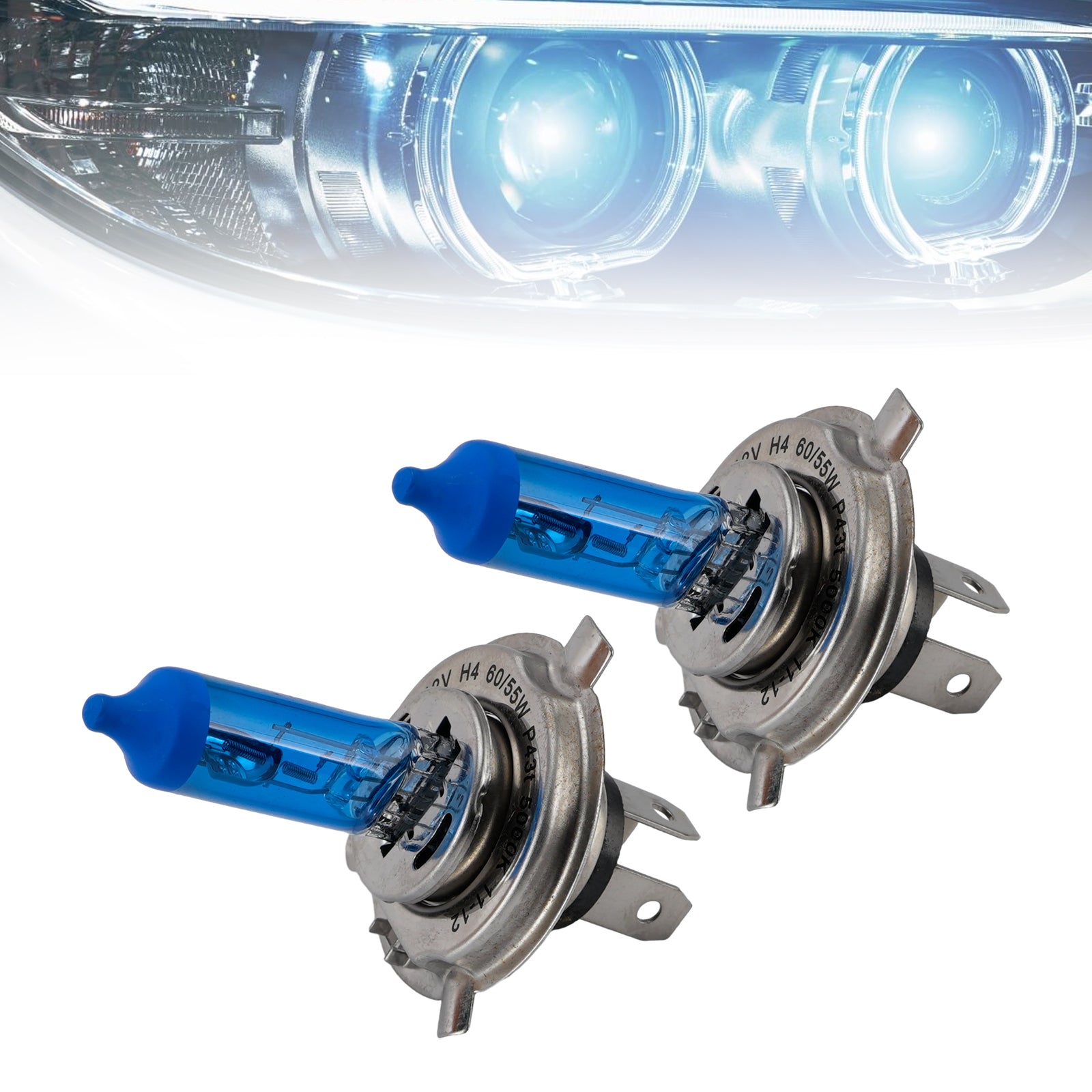 Ampoule Phare Halogène Améliorée Auto H4 12V 60/55W Pour HELLA 002 525-582