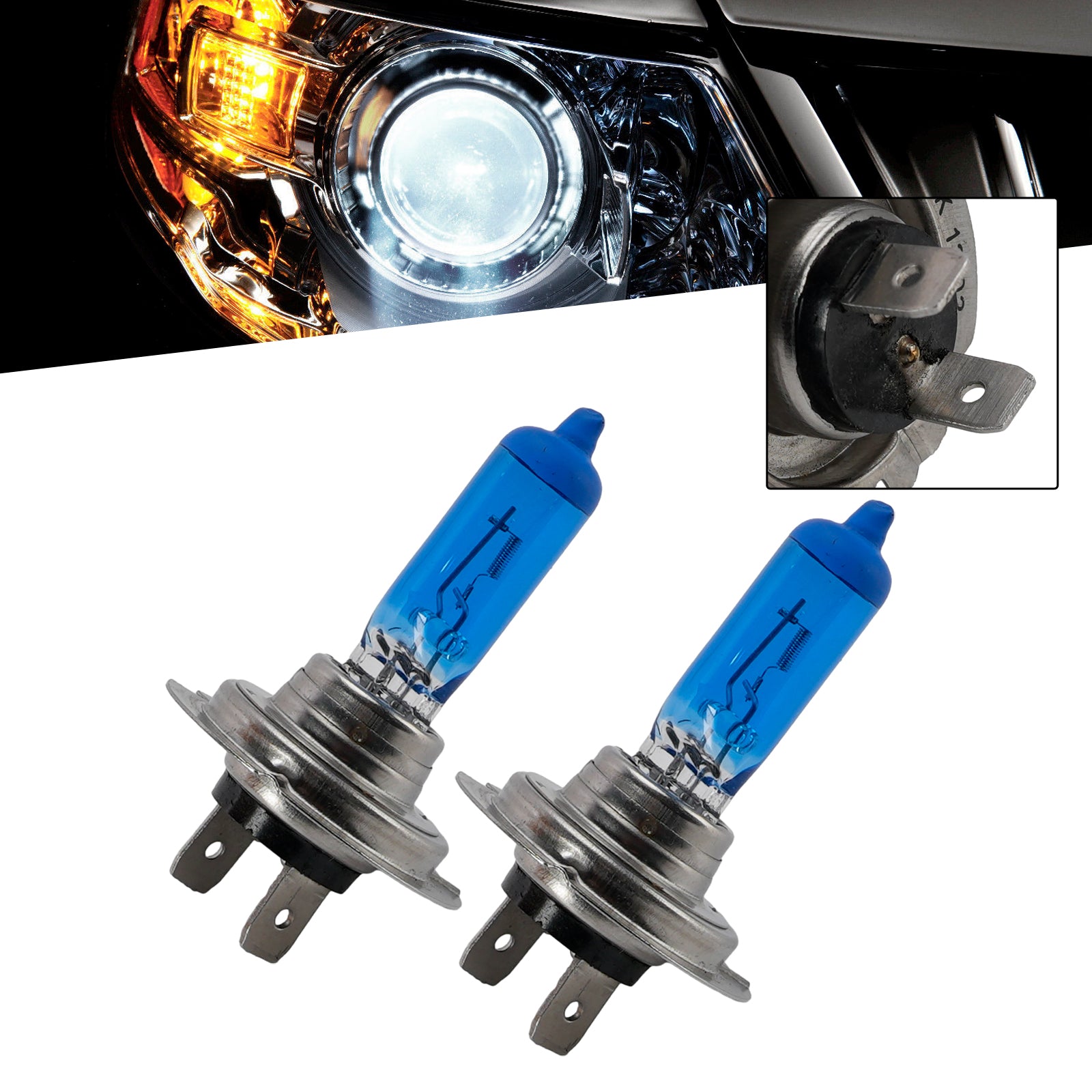 Ampoule Phare Halogène Améliorée Auto H7 12V 55W Pour HELLA 8GH 007 157-102