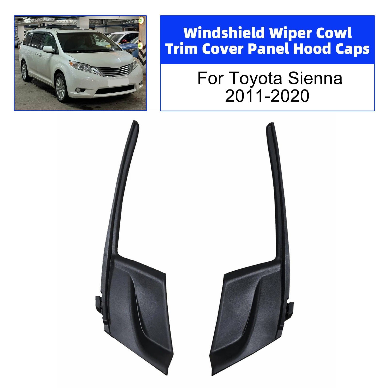 Panneau Déflecteur Pare-Brise Cache Capot Pour Toyota Sienna 2011-2020