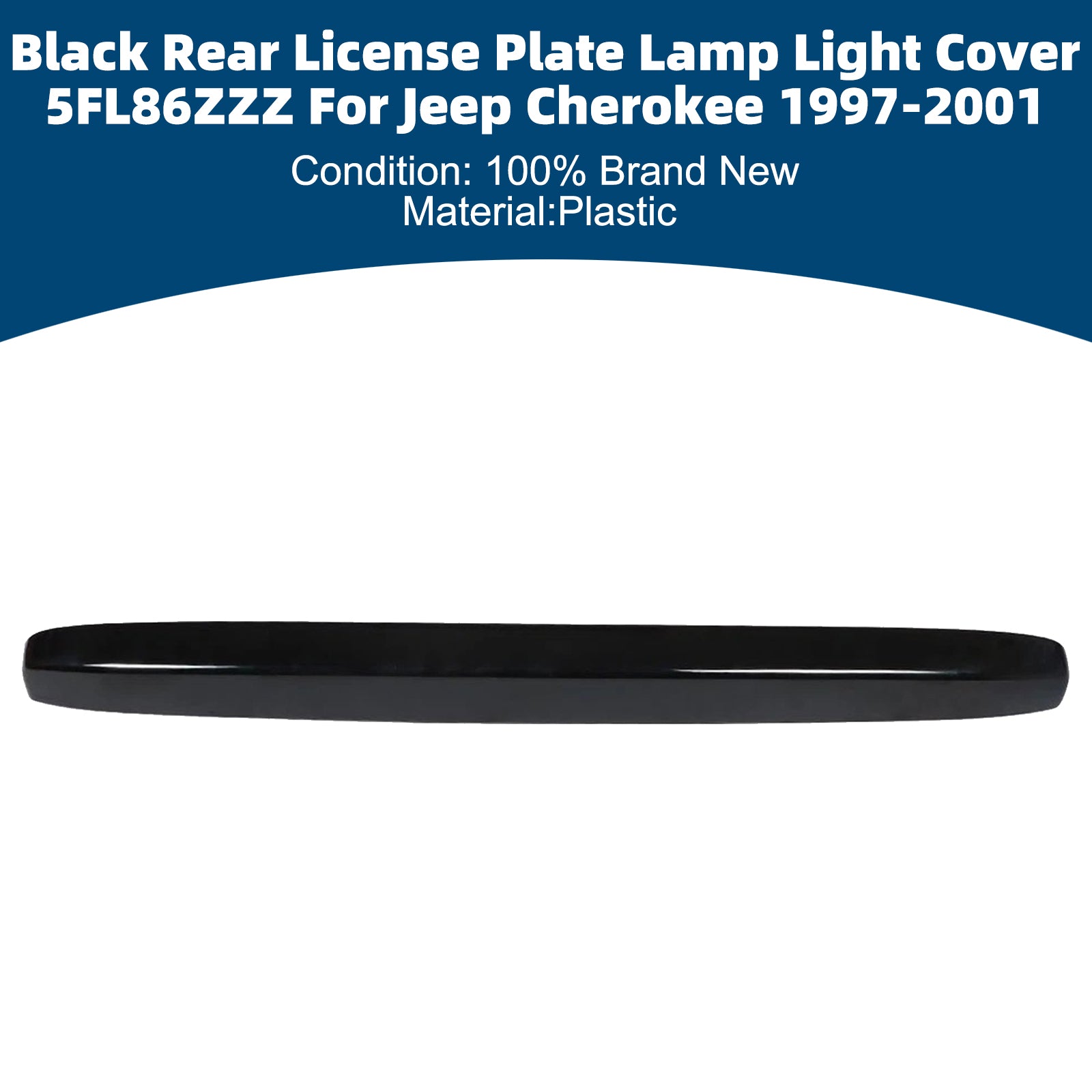 Cache Lumière Plaque d'Immatriculation Arrière Noir 5FL86ZZZ Pour Jeep Cherokee