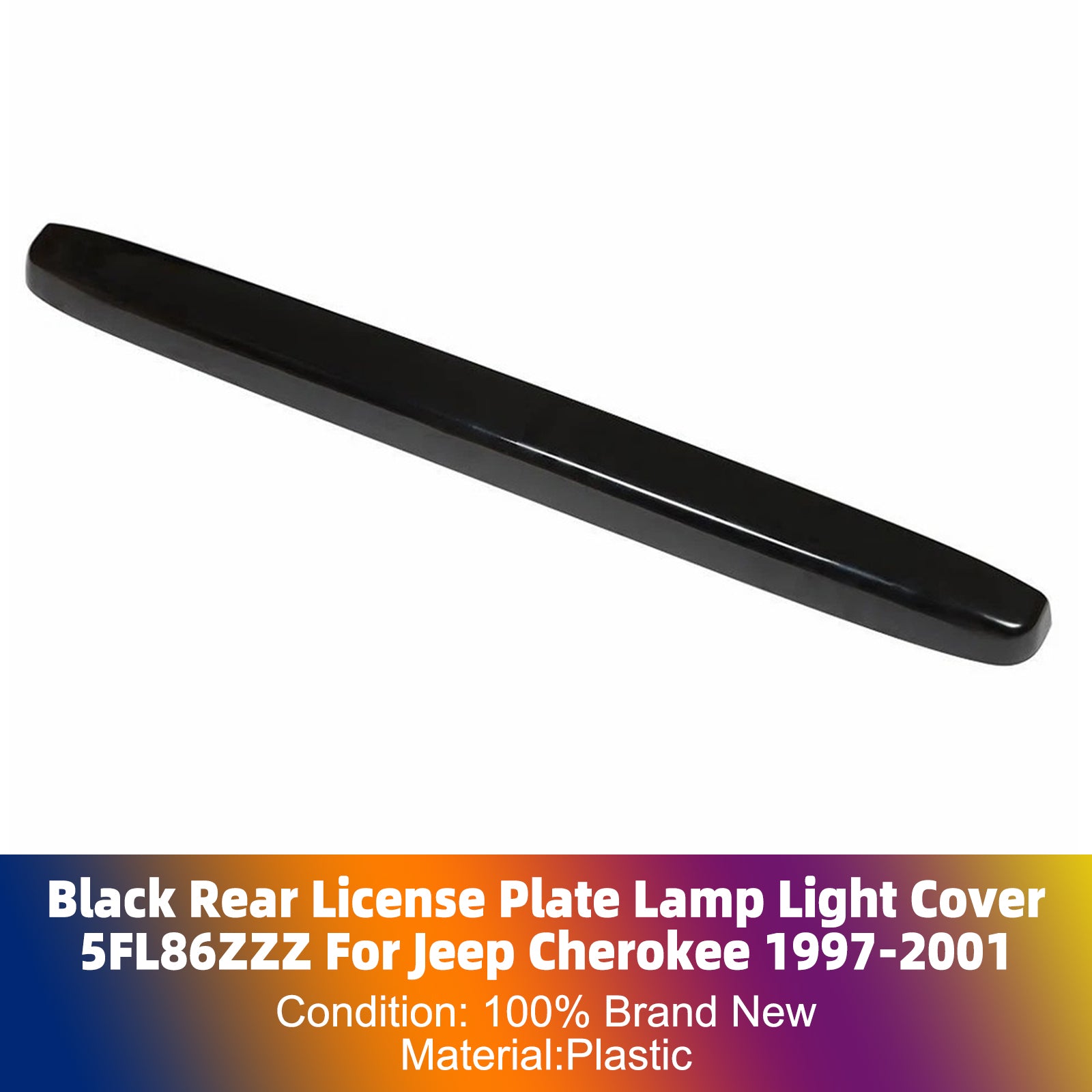 Cache Lumière Plaque d'Immatriculation Arrière Noir 5FL86ZZZ Pour Jeep Cherokee