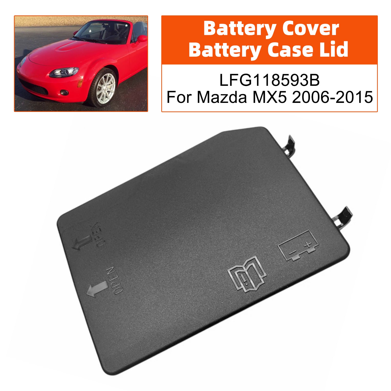 Cache Batterie Couvercle Boîtier Batterie LFG118593B Pour Mazda MX5 2006-2015