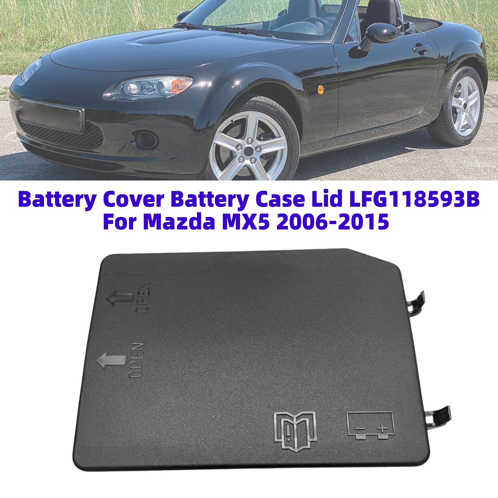 Cache Batterie Couvercle Boîtier Batterie LFG118593B Pour Mazda MX5 2006-2015