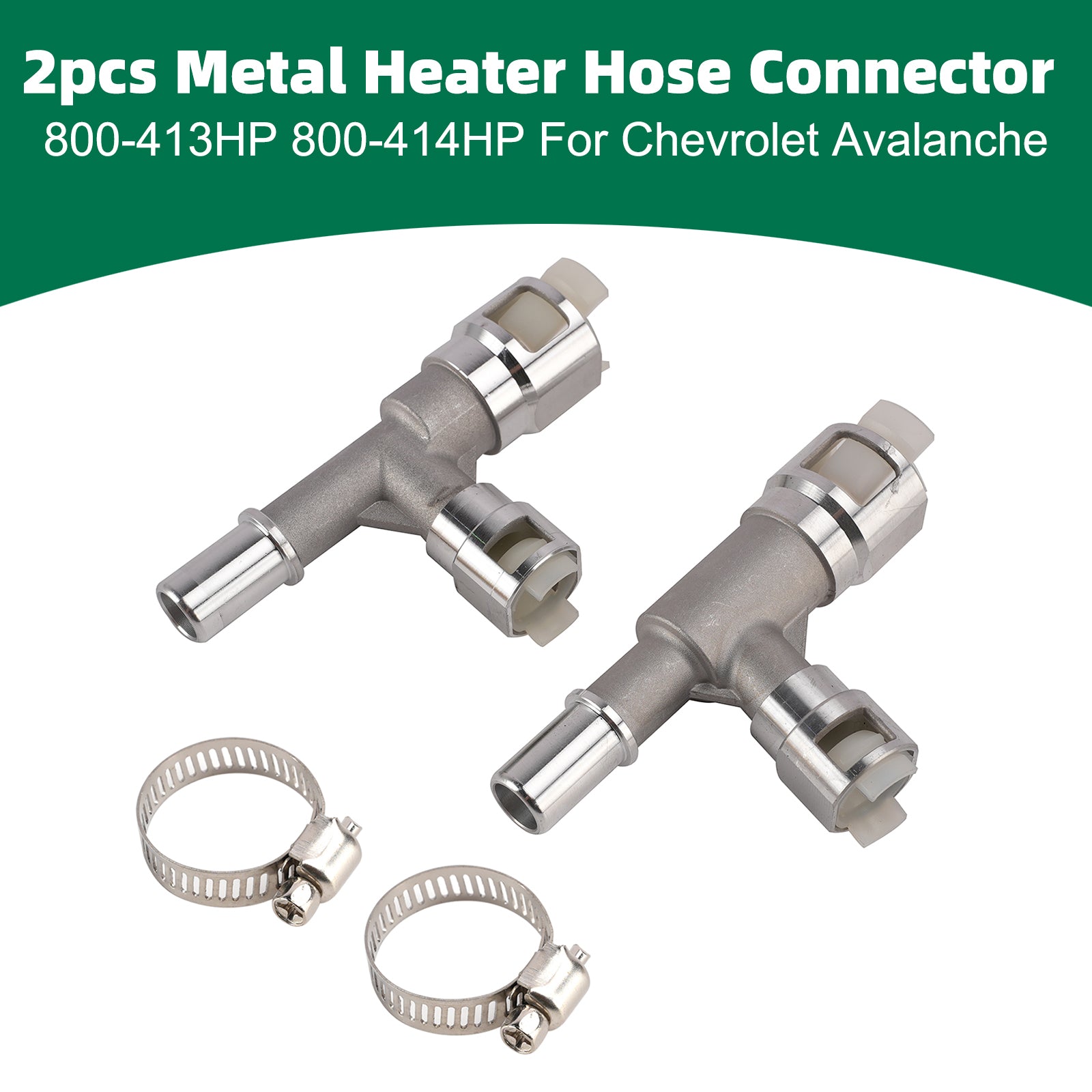 2 Pièces Raccord Tuyau Chauffage Métal 800-413HP-414HP Pour Chevrolet Avalanche