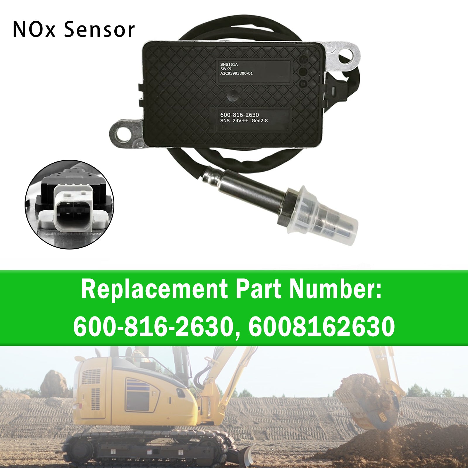 Capteur D'Oxyde D'Azote Nox 600-816-2630 6008162630 Pour Komatsu Pelle