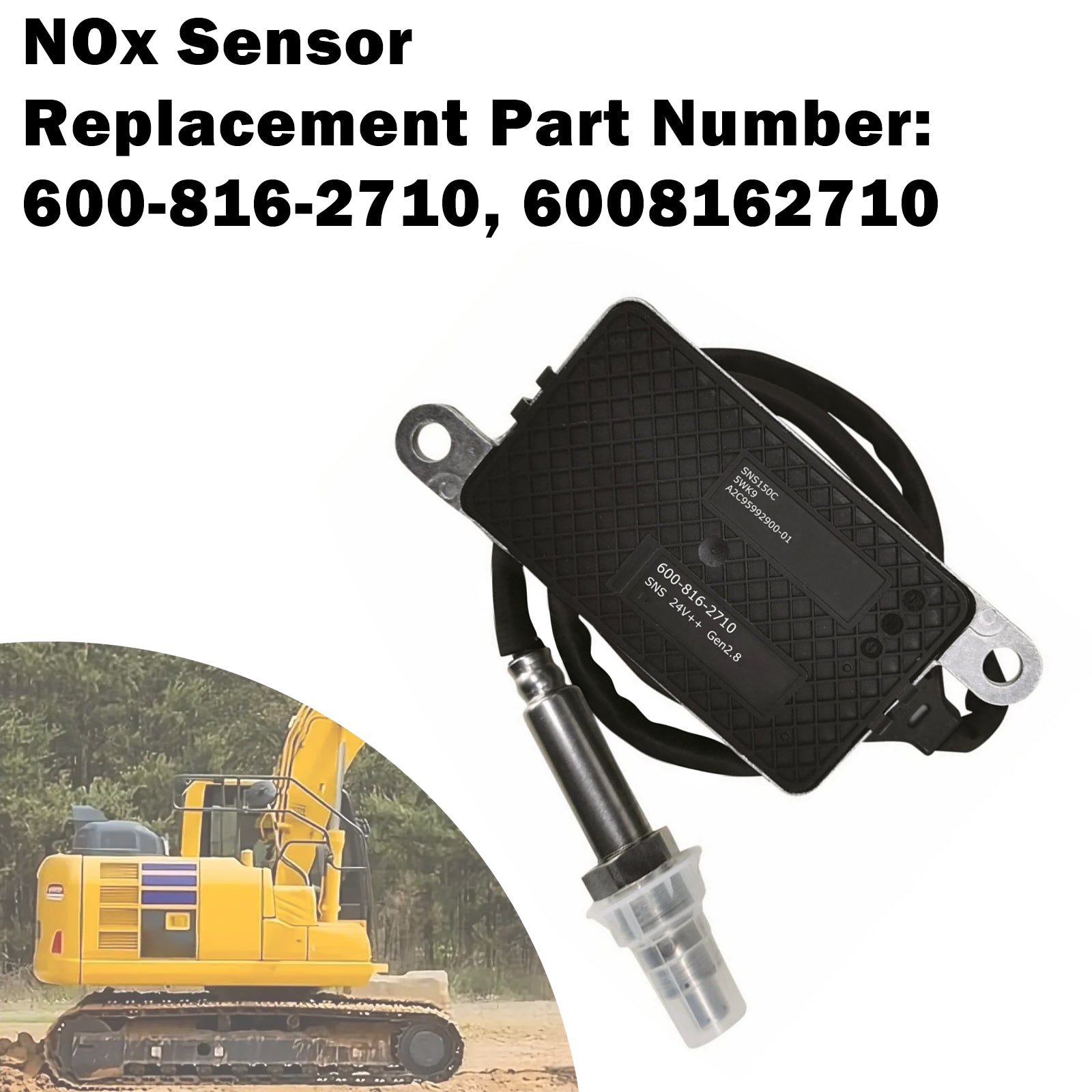 Capteur D'Oxyde D'Azote Nox 600-816-2710 6008162710 Pour Komatsu Pelle