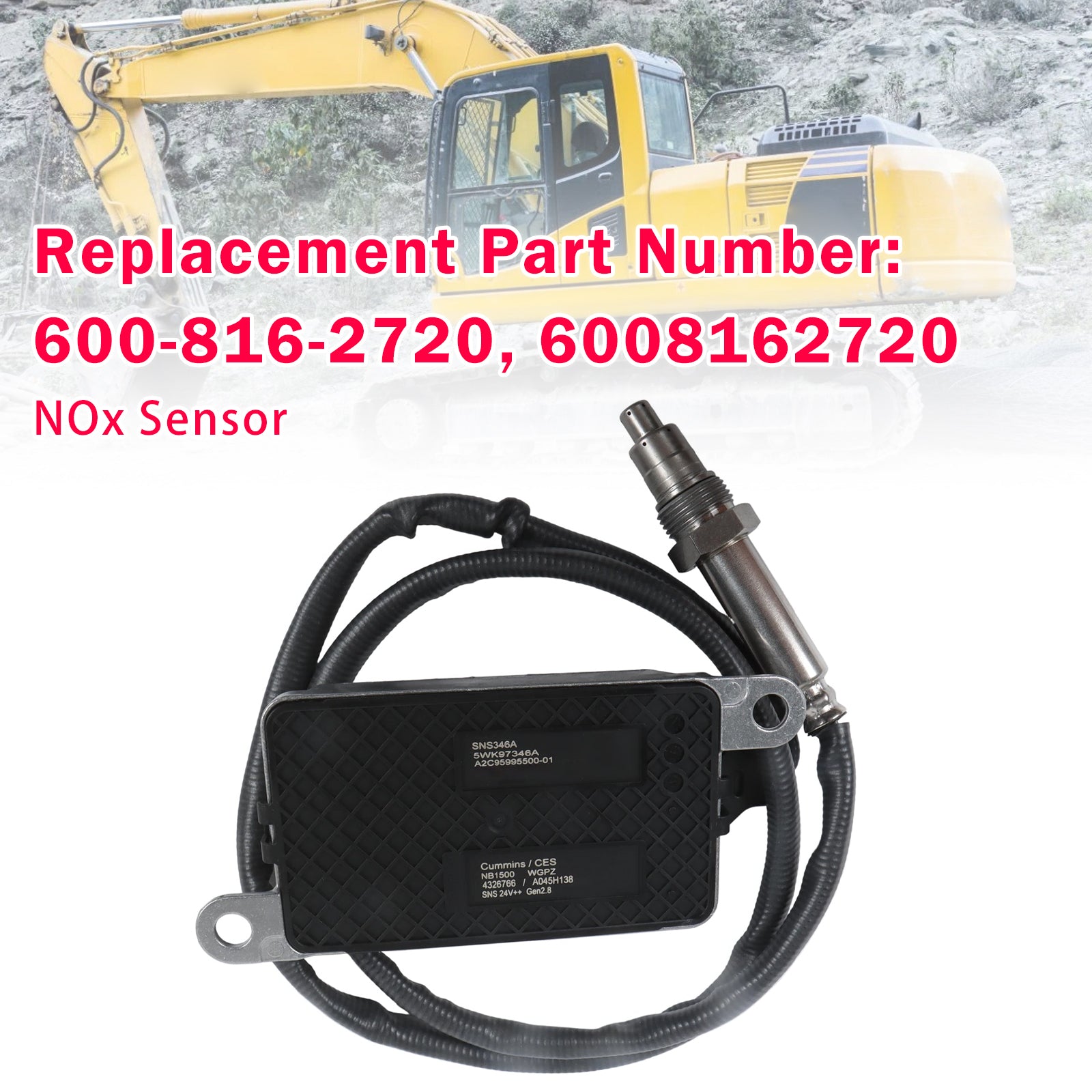 600-816-2720 Capteur De Nox D'Oxyde D'Azote 4326766 Pour Komatsu Pc700-11